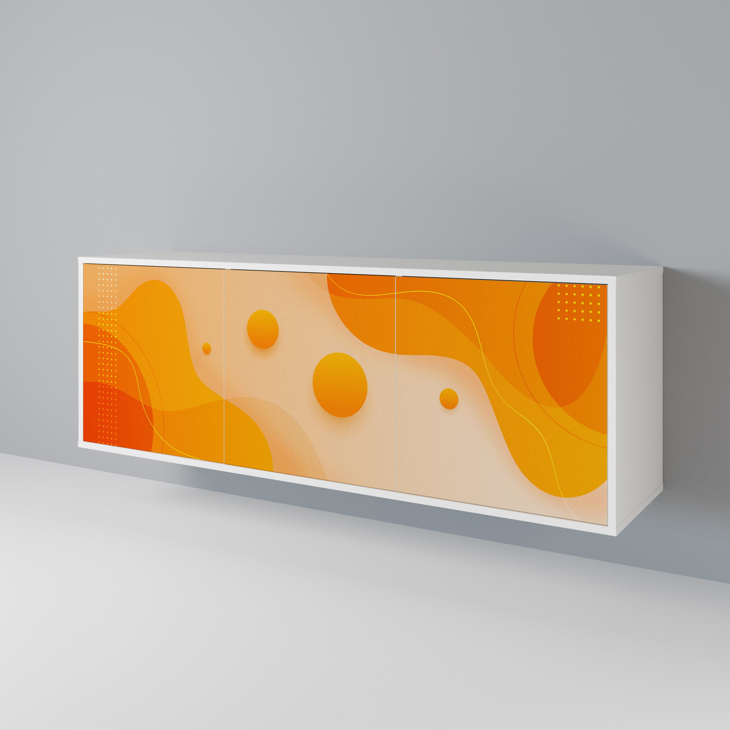 ORANGE ARRANGEMENT Komoda 3-drzwiowa korpus Biały
