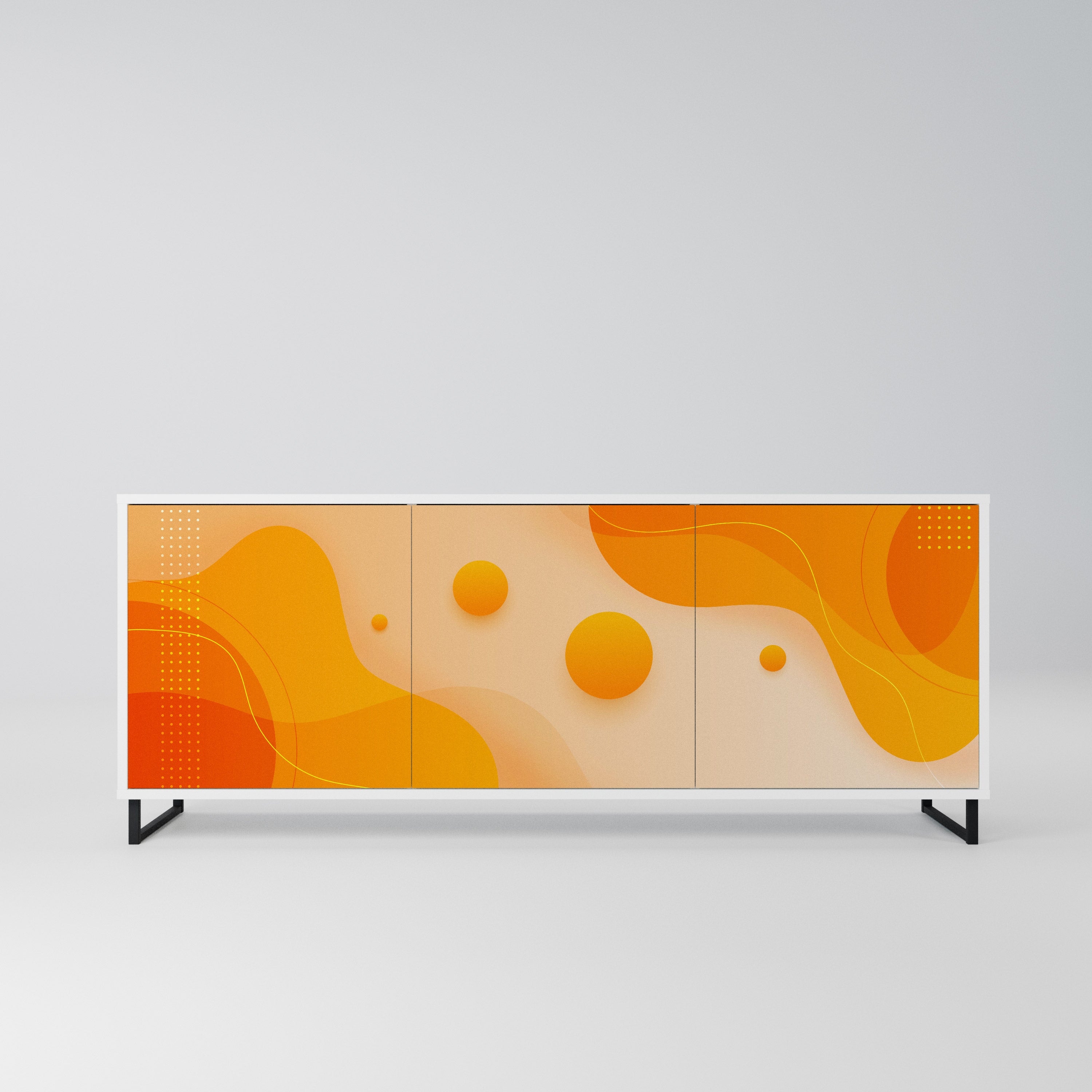 ORANGE ARRANGEMENT Komoda 3-drzwiowa korpus Biały