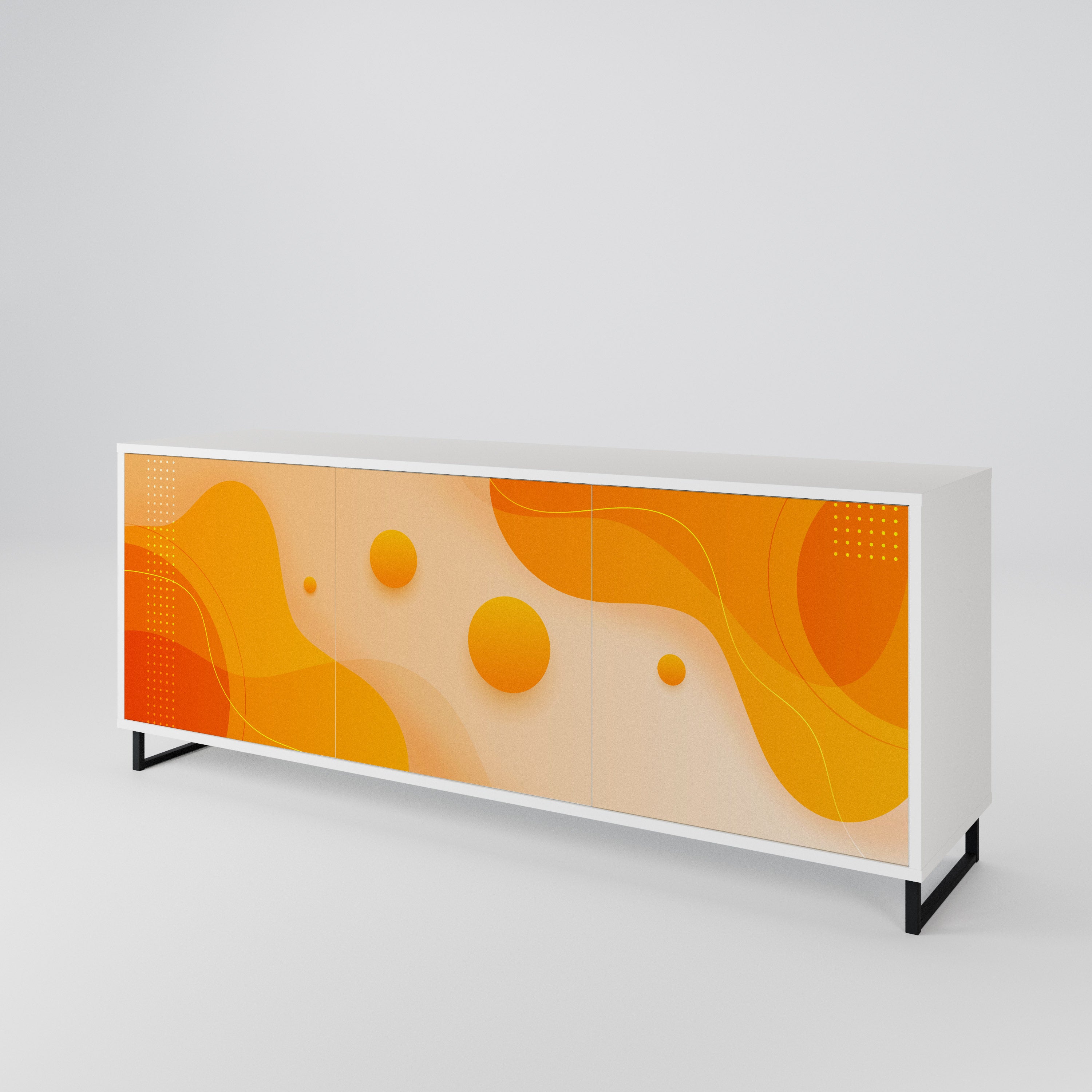 ORANGE ARRANGEMENT Komoda 3-drzwiowa korpus Biały