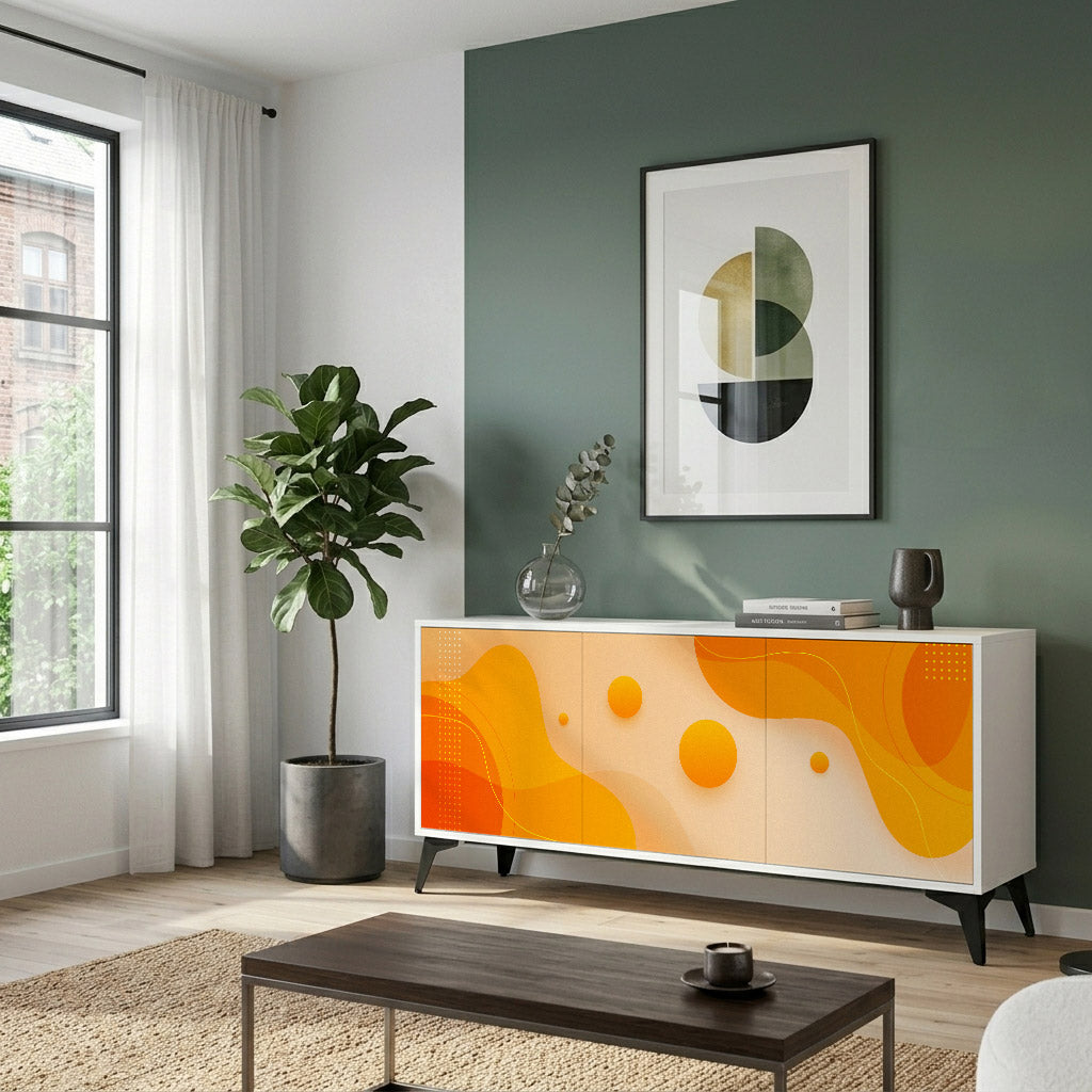ORANGE ARRANGEMENT Komoda 3-drzwiowa korpus Biały