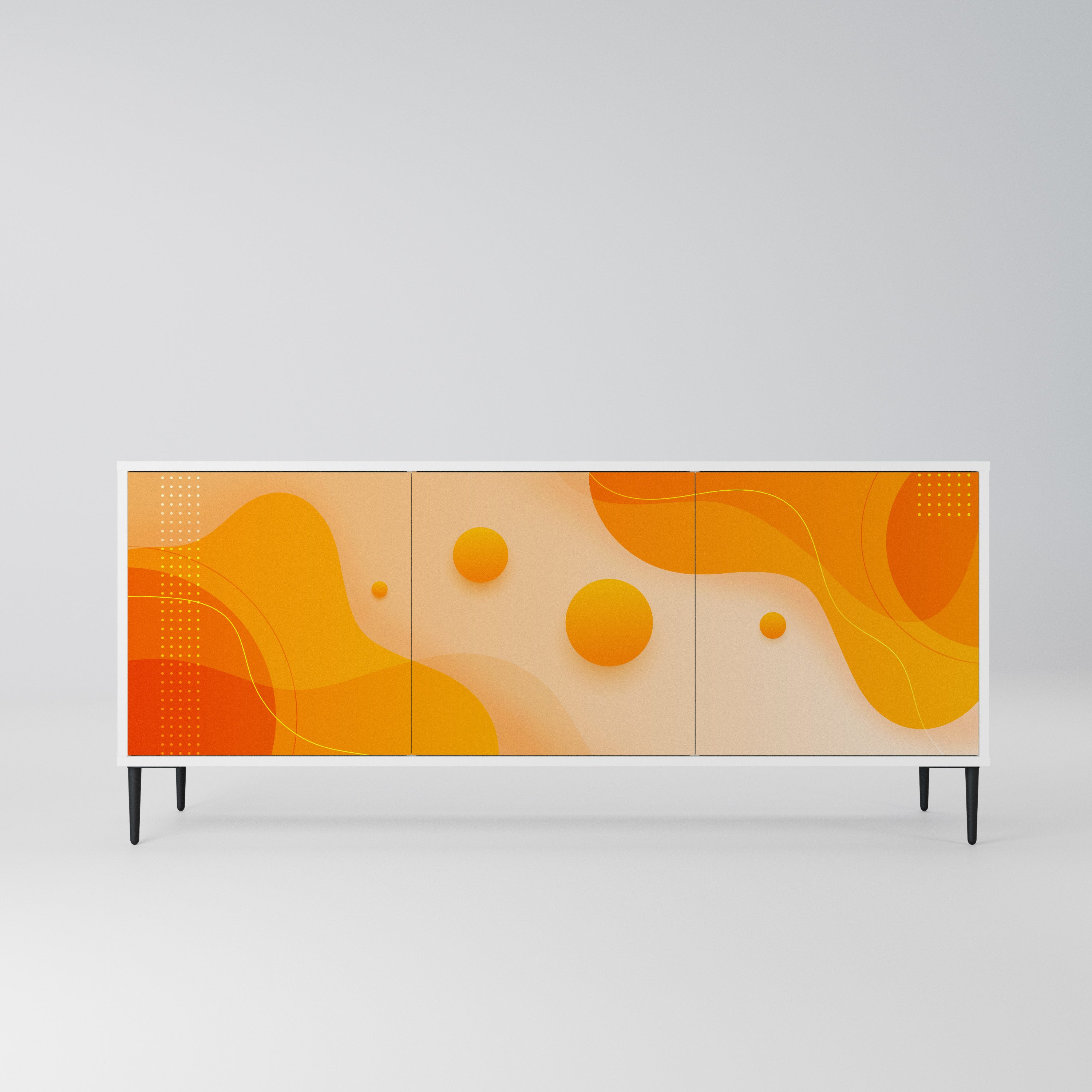 ORANGE ARRANGEMENT Komoda 3-drzwiowa korpus Biały