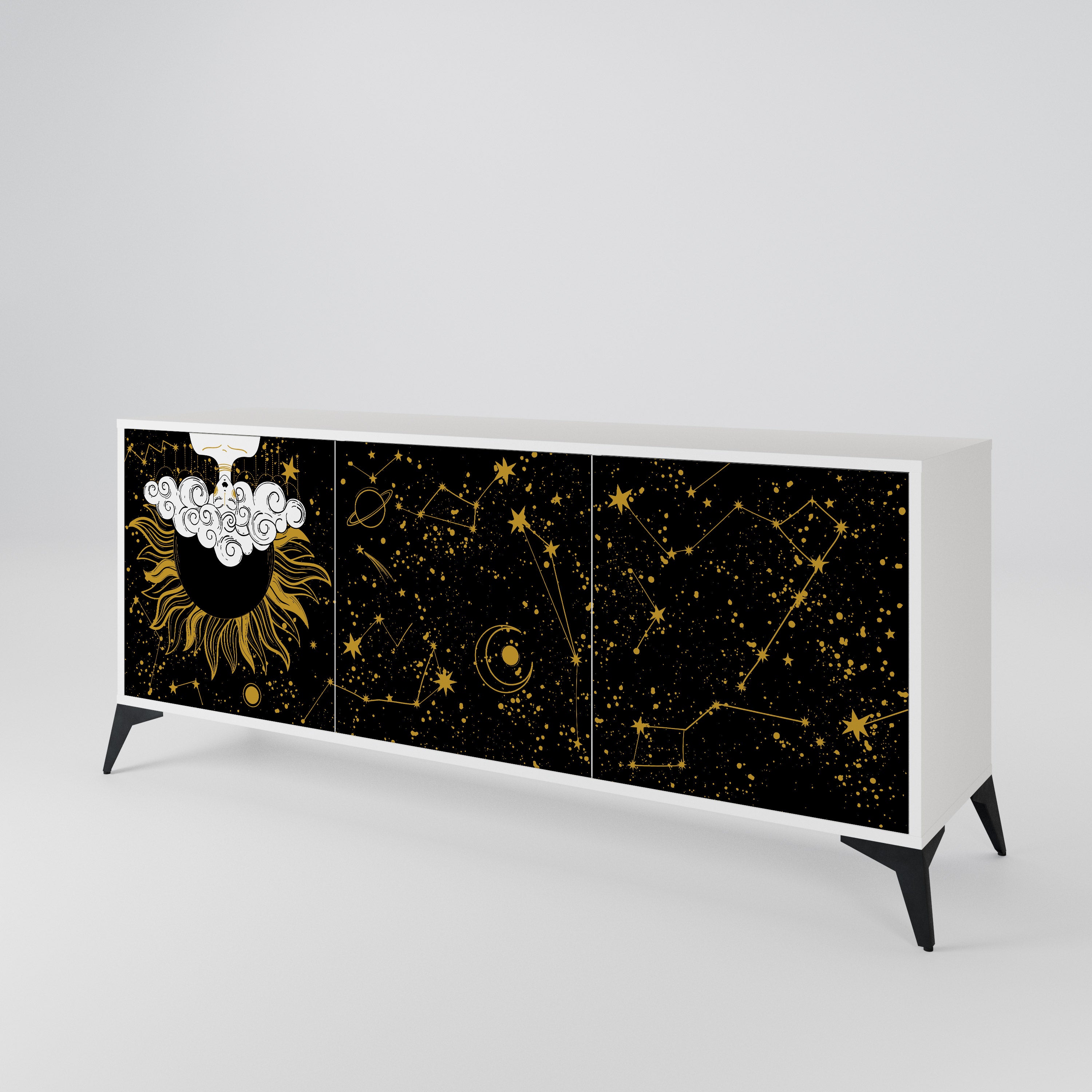 STELLAR CONSTELLATIONS Komoda 3-drzwiowa korpus Biały