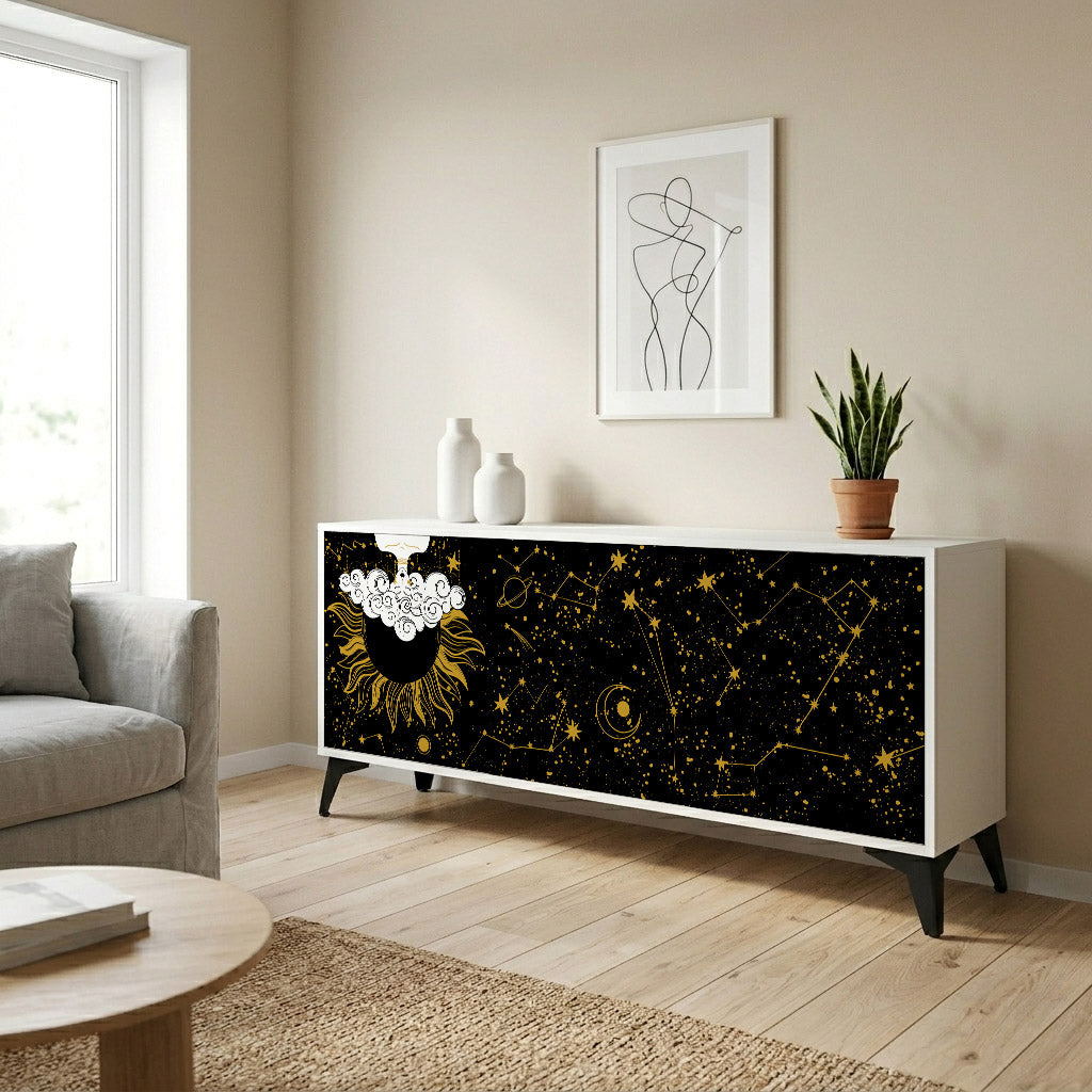 STELLAR CONSTELLATIONS Komoda 3-drzwiowa korpus Biały