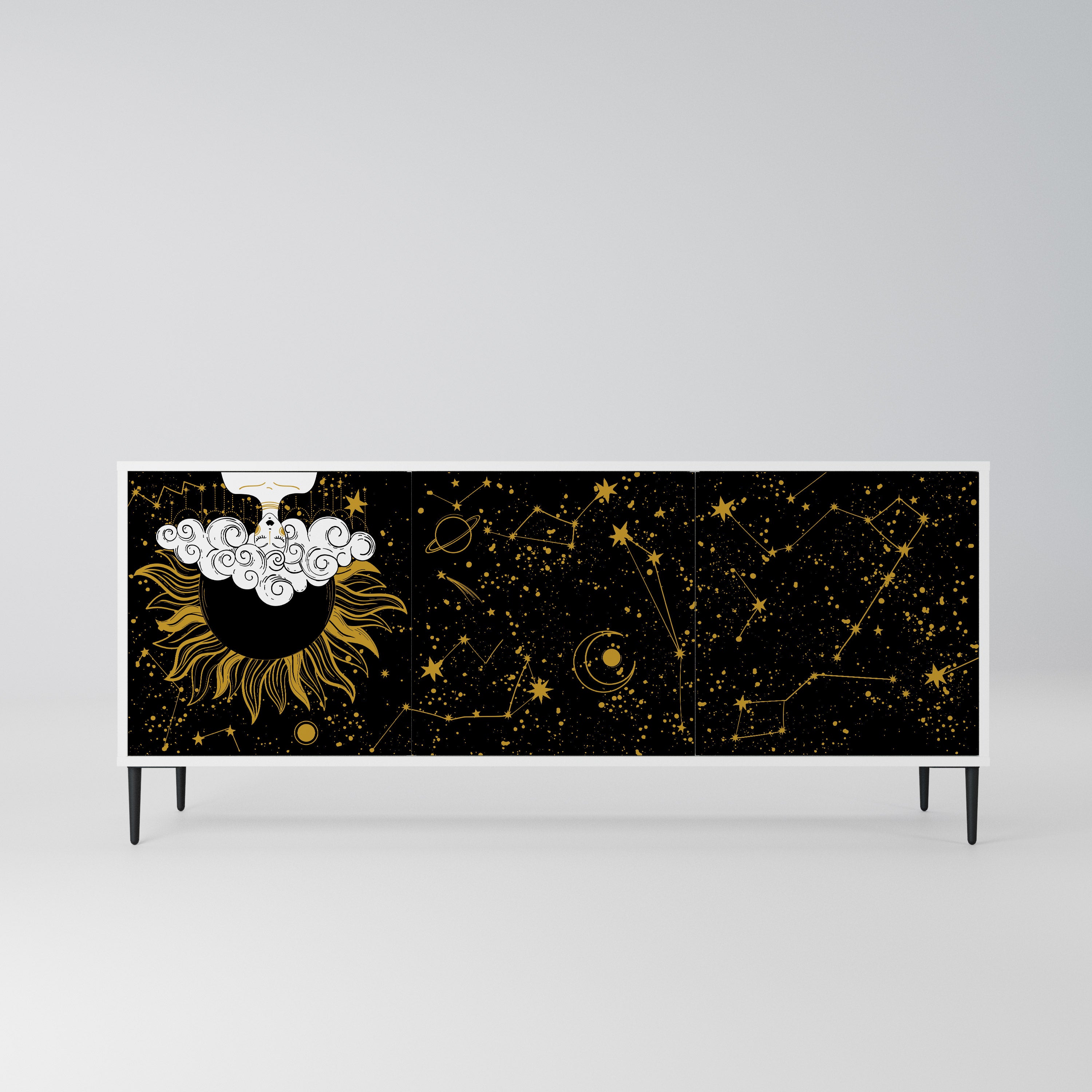 STELLAR CONSTELLATIONS Komoda 3-drzwiowa korpus Biały