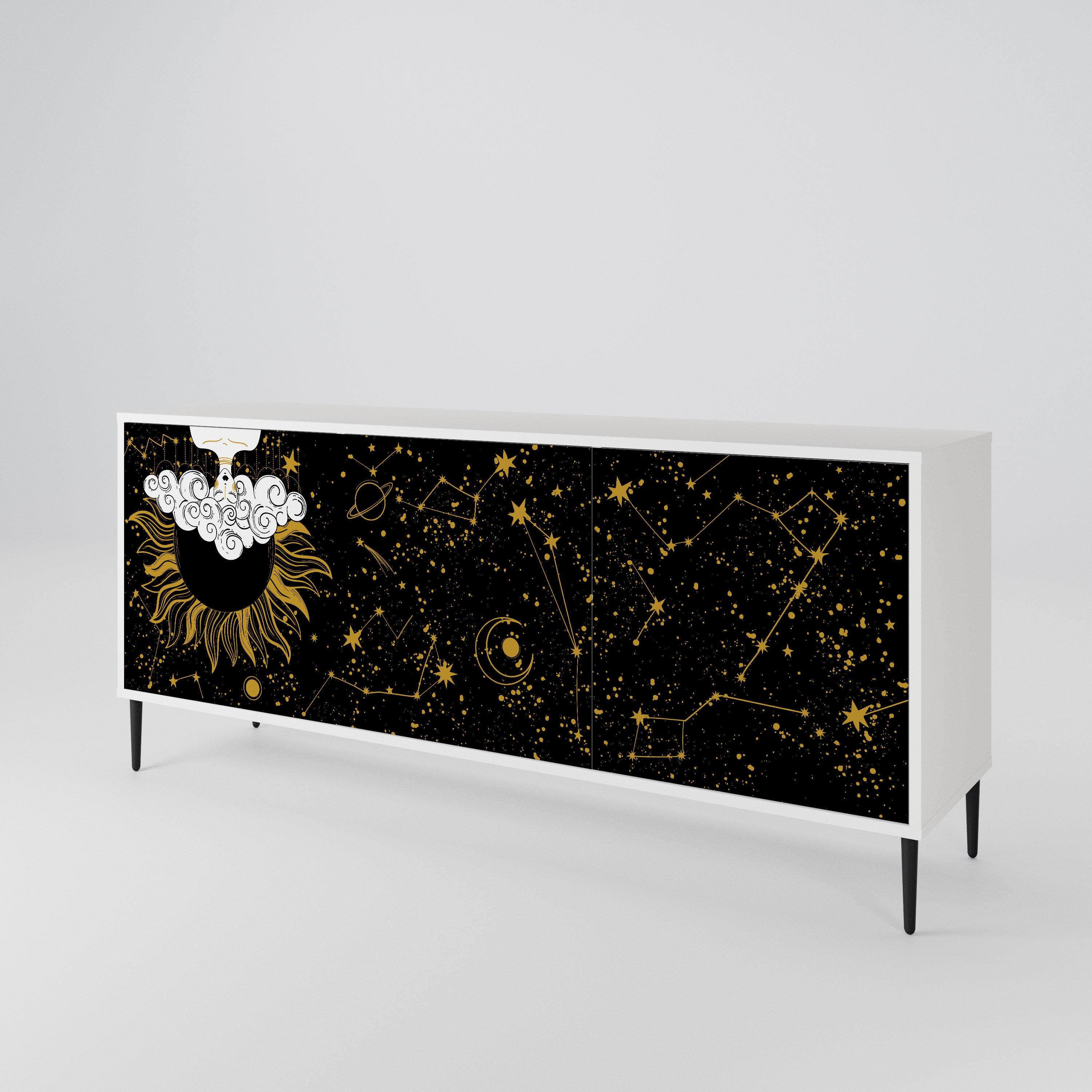 STELLAR CONSTELLATIONS Komoda 3-drzwiowa korpus Biały