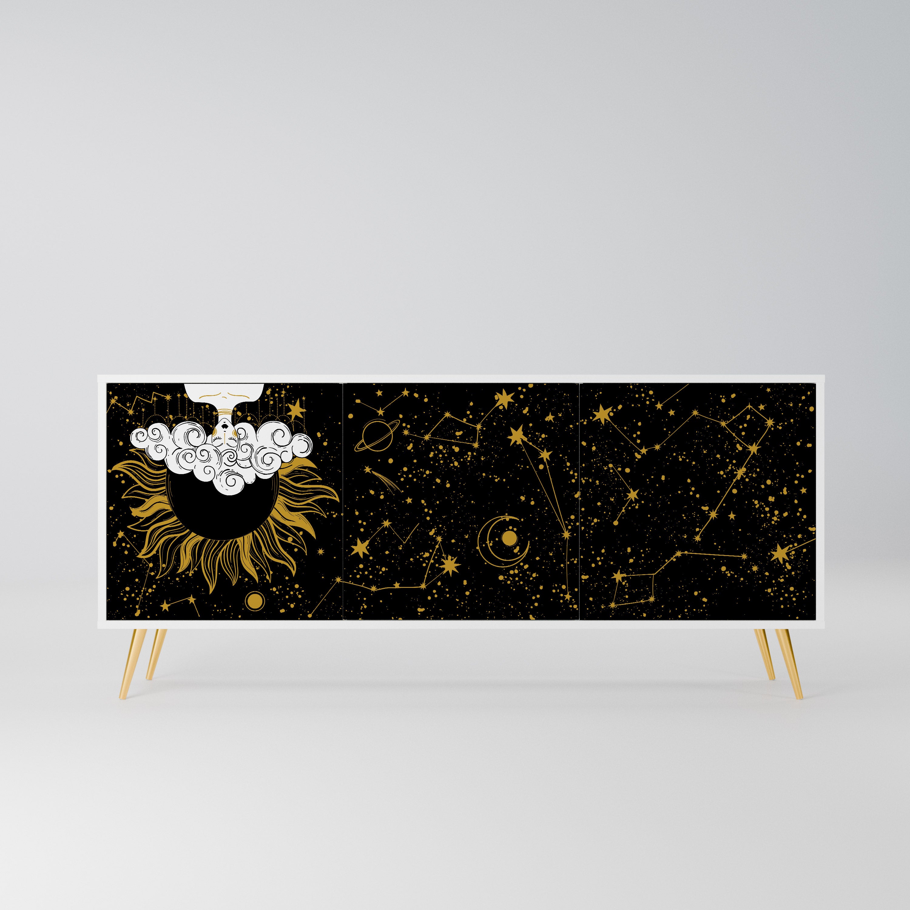 STELLAR CONSTELLATIONS Komoda 3-drzwiowa korpus Biały