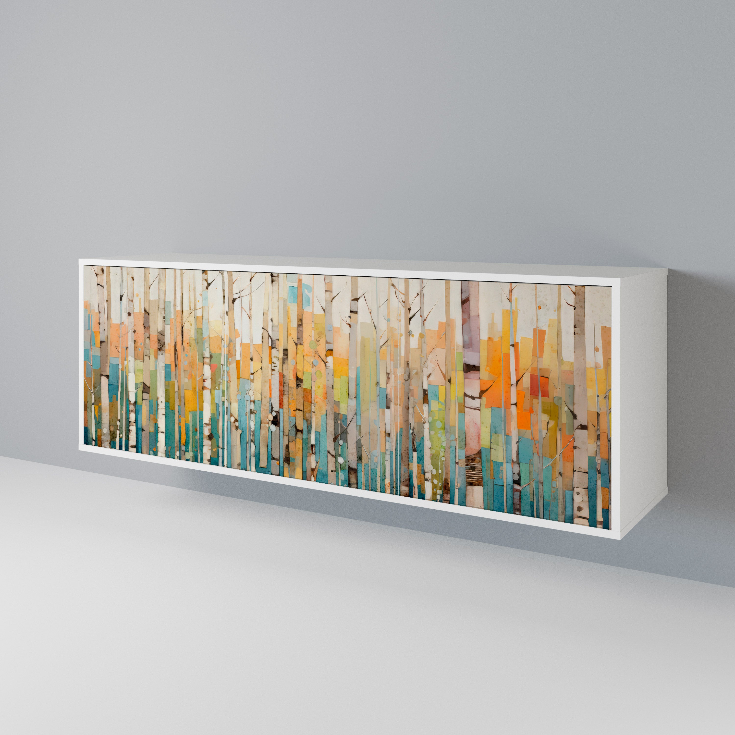 BIRCH KALEIDOSCOPE Komoda 3-drzwiowa korpus Biały