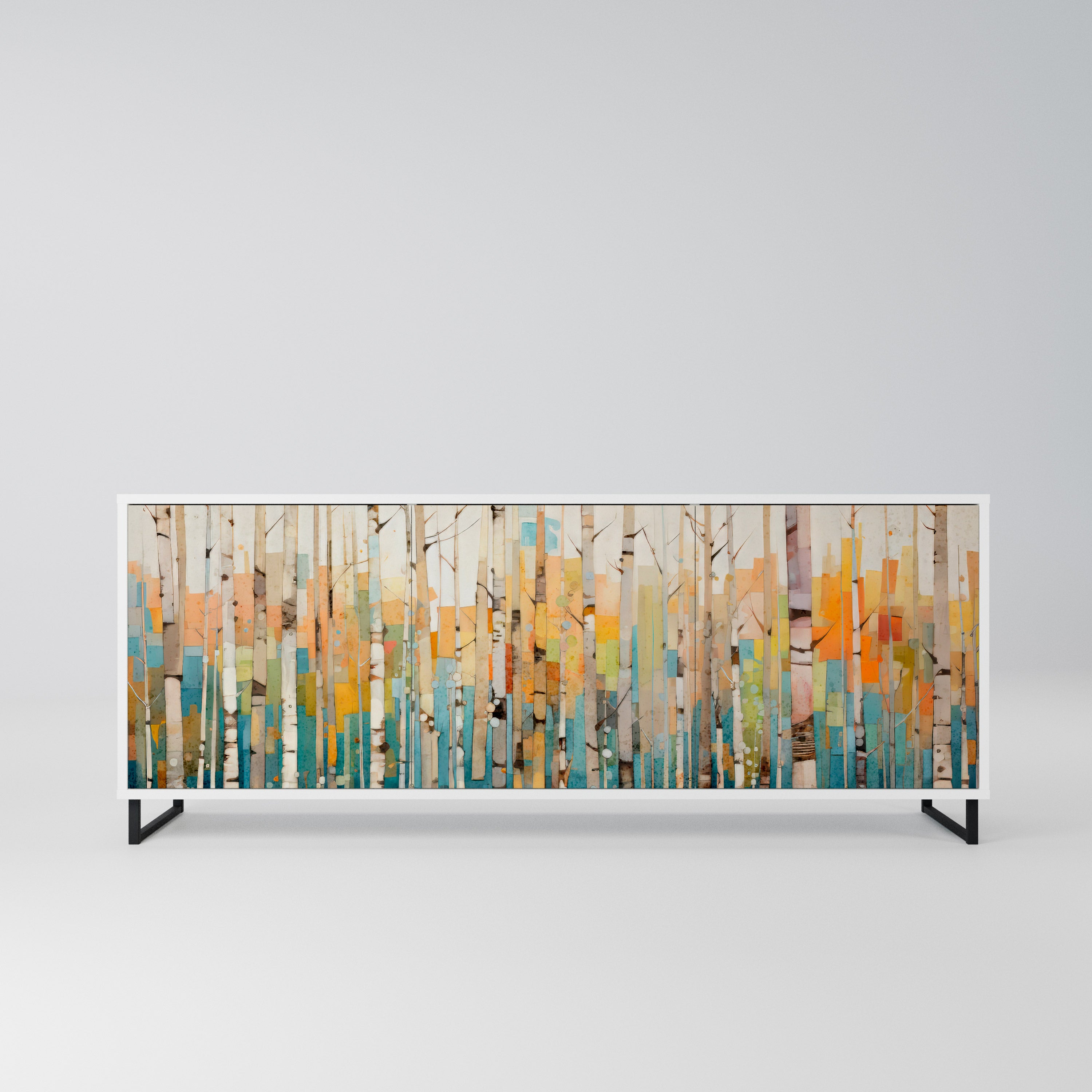 BIRCH KALEIDOSCOPE Komoda 3-drzwiowa korpus Biały