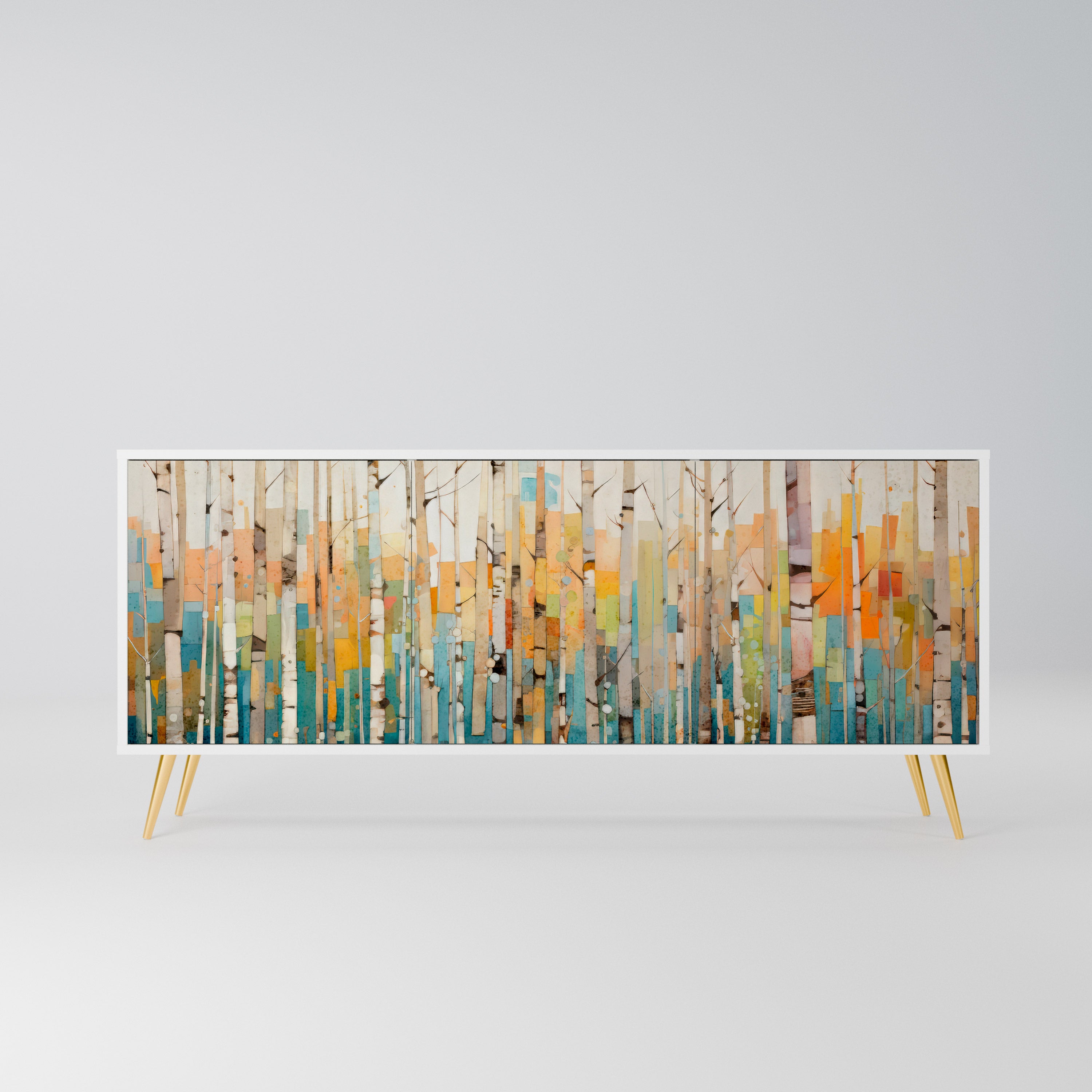 BIRCH KALEIDOSCOPE Komoda 3-drzwiowa korpus Biały