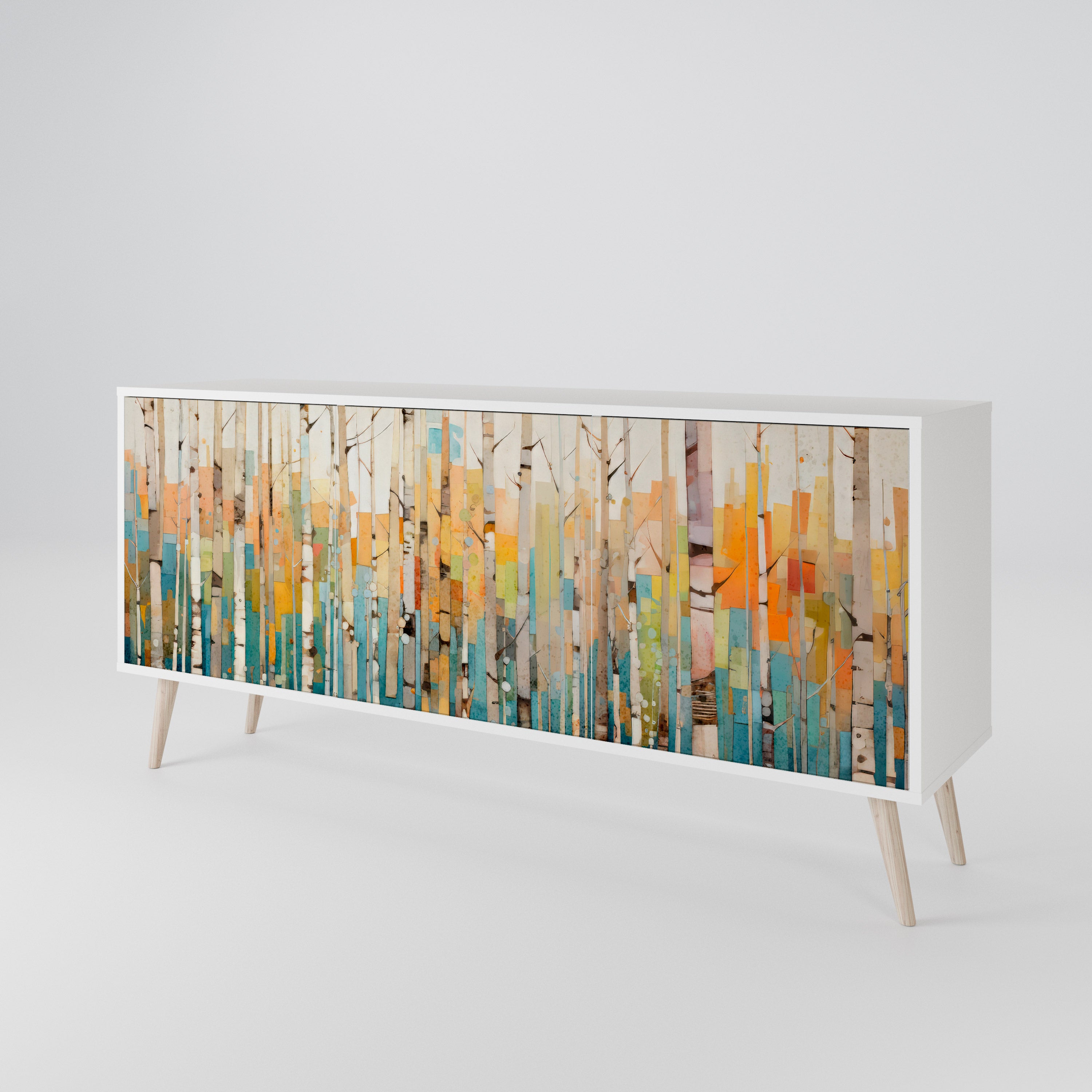BIRCH KALEIDOSCOPE Komoda 3-drzwiowa korpus Biały