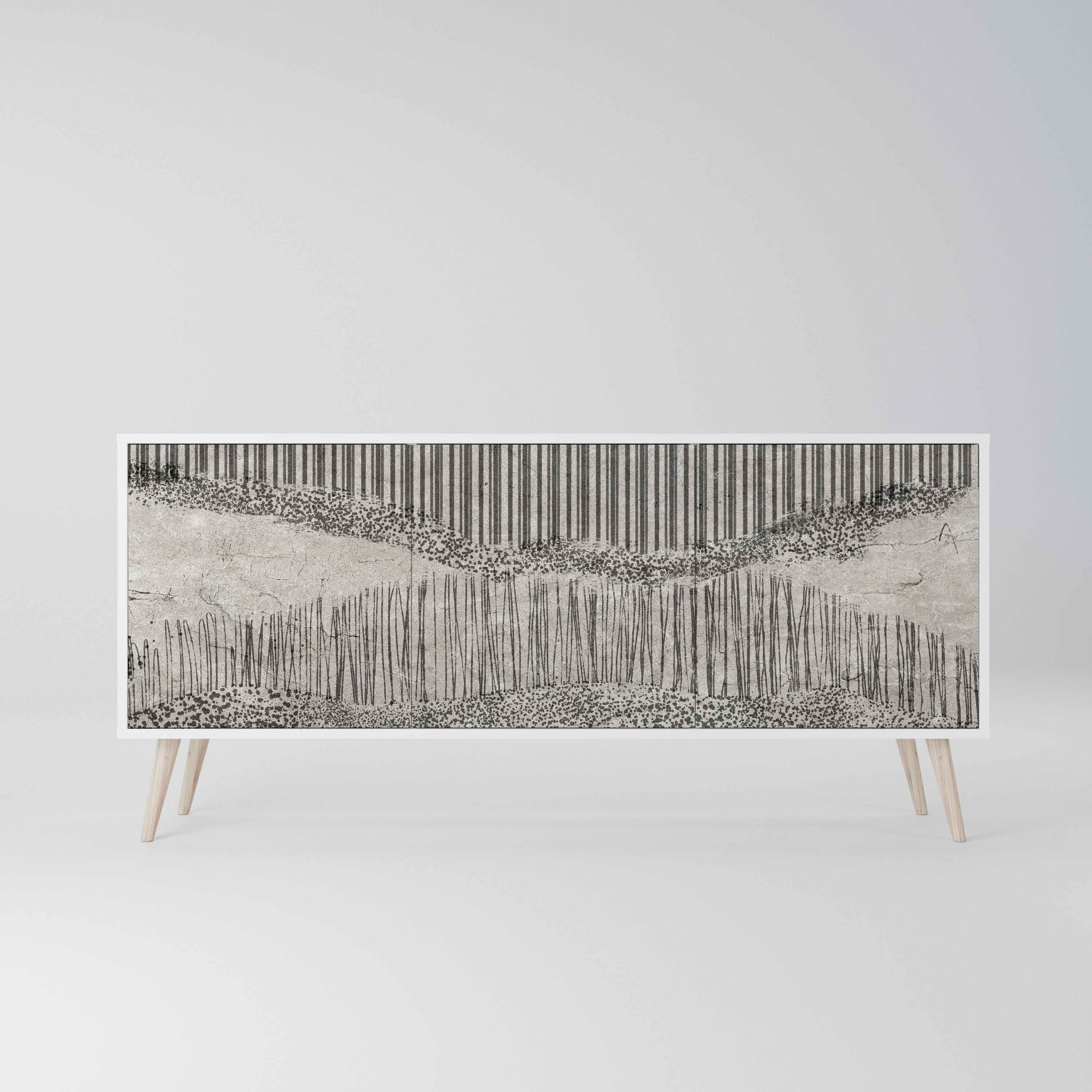 GRAIN LINES Komoda 3-drzwiowa korpus Biały