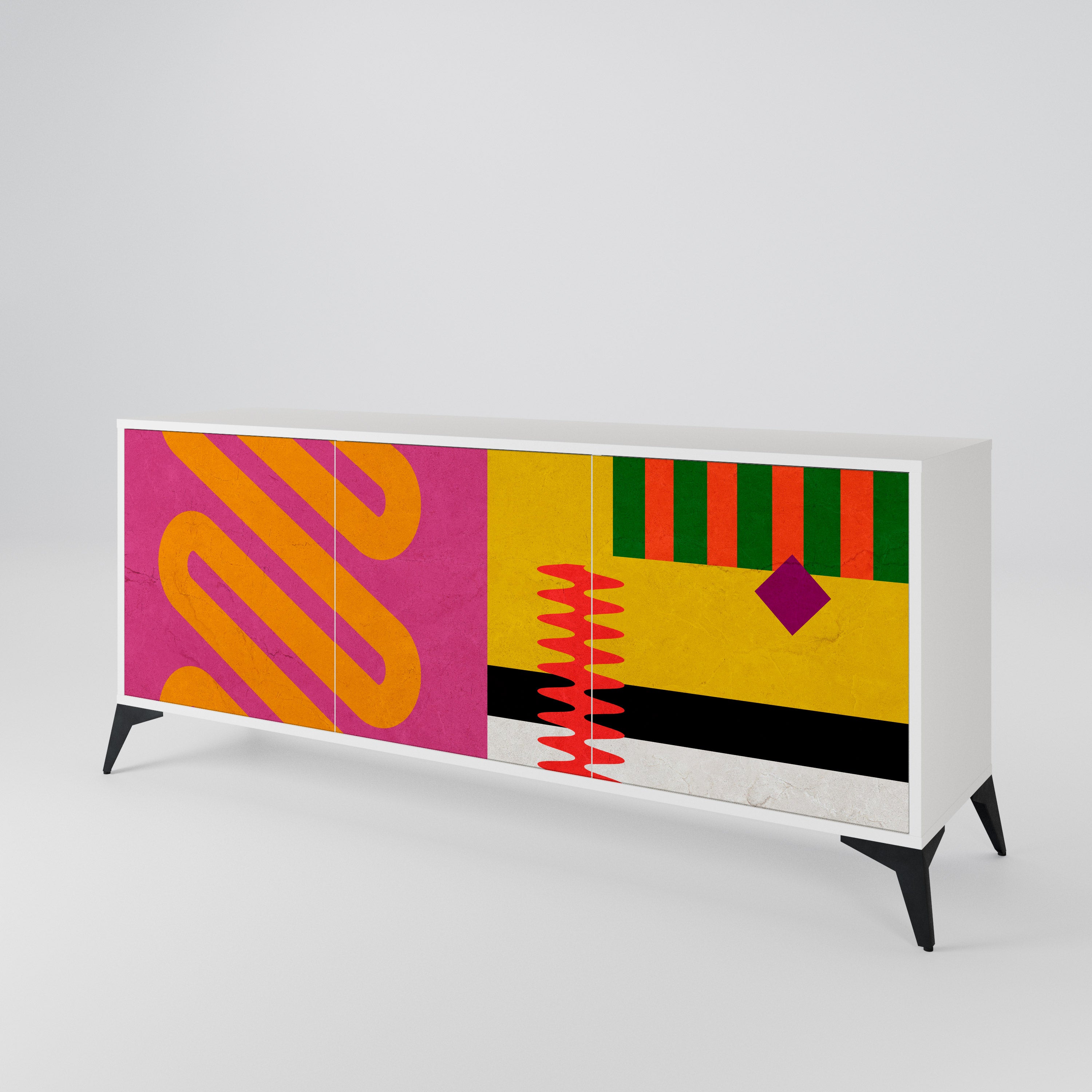 VIVID ART Komoda 3-drzwiowa korpus Biały