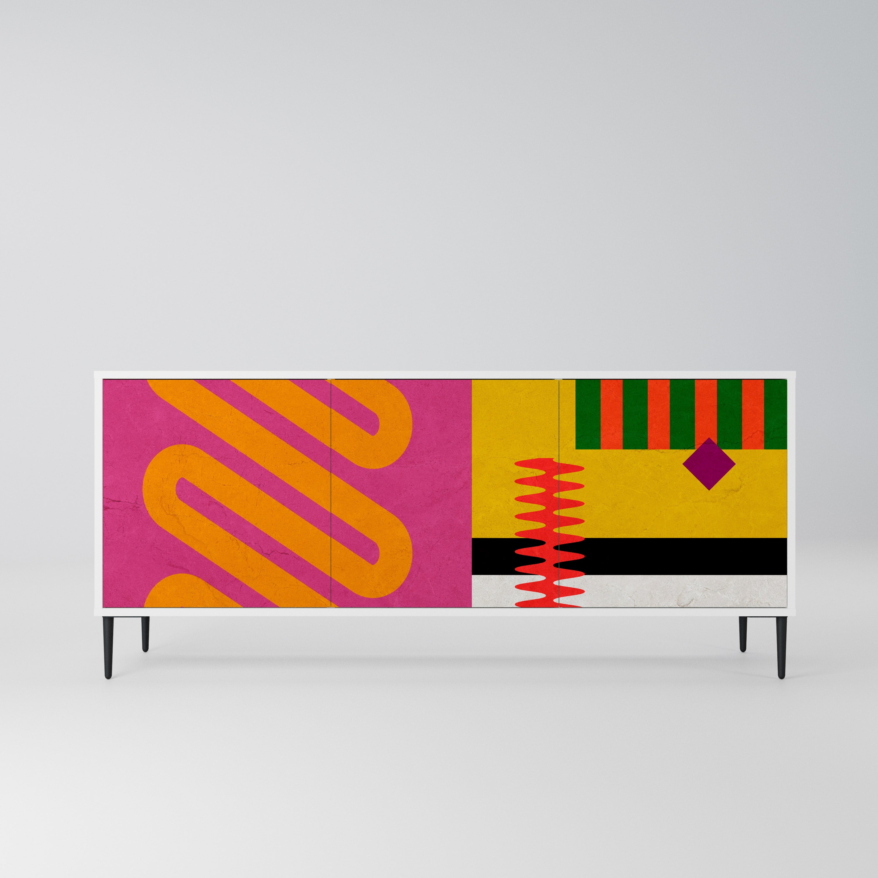VIVID ART Komoda 3-drzwiowa korpus Biały