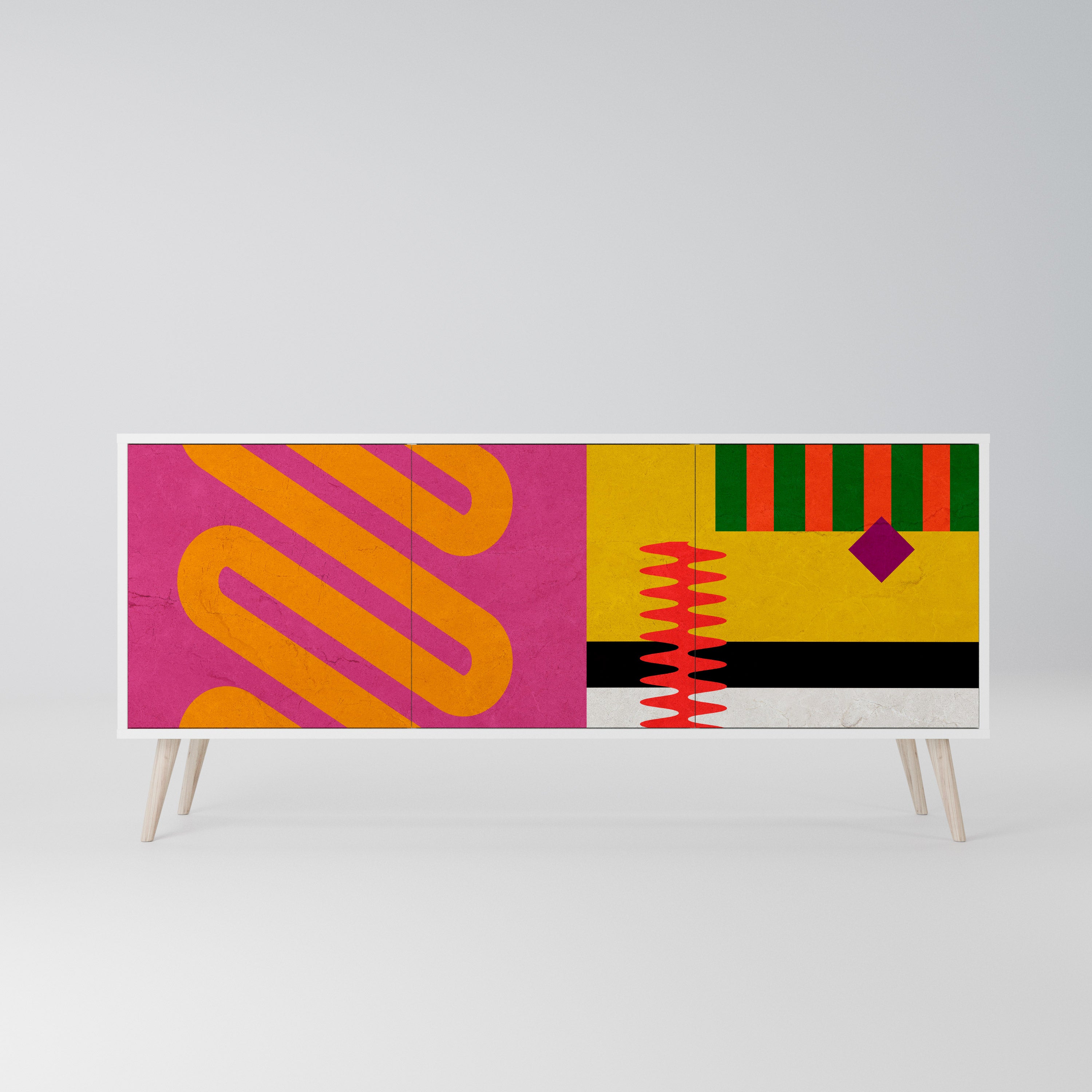 VIVID ART Komoda 3-drzwiowa korpus Biały