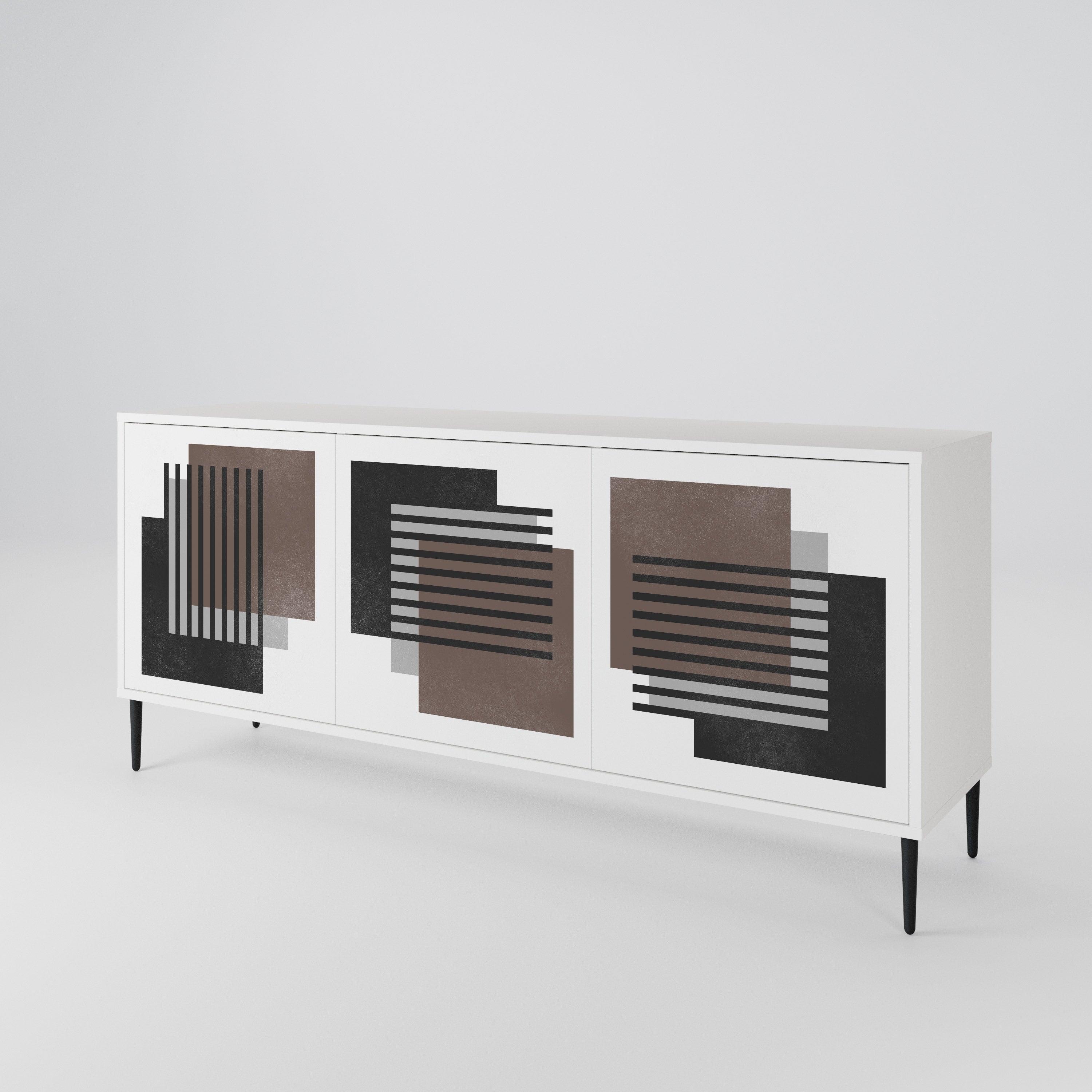 SHADOW SYNCHRONY Komoda 3-drzwiowa korpus Biały