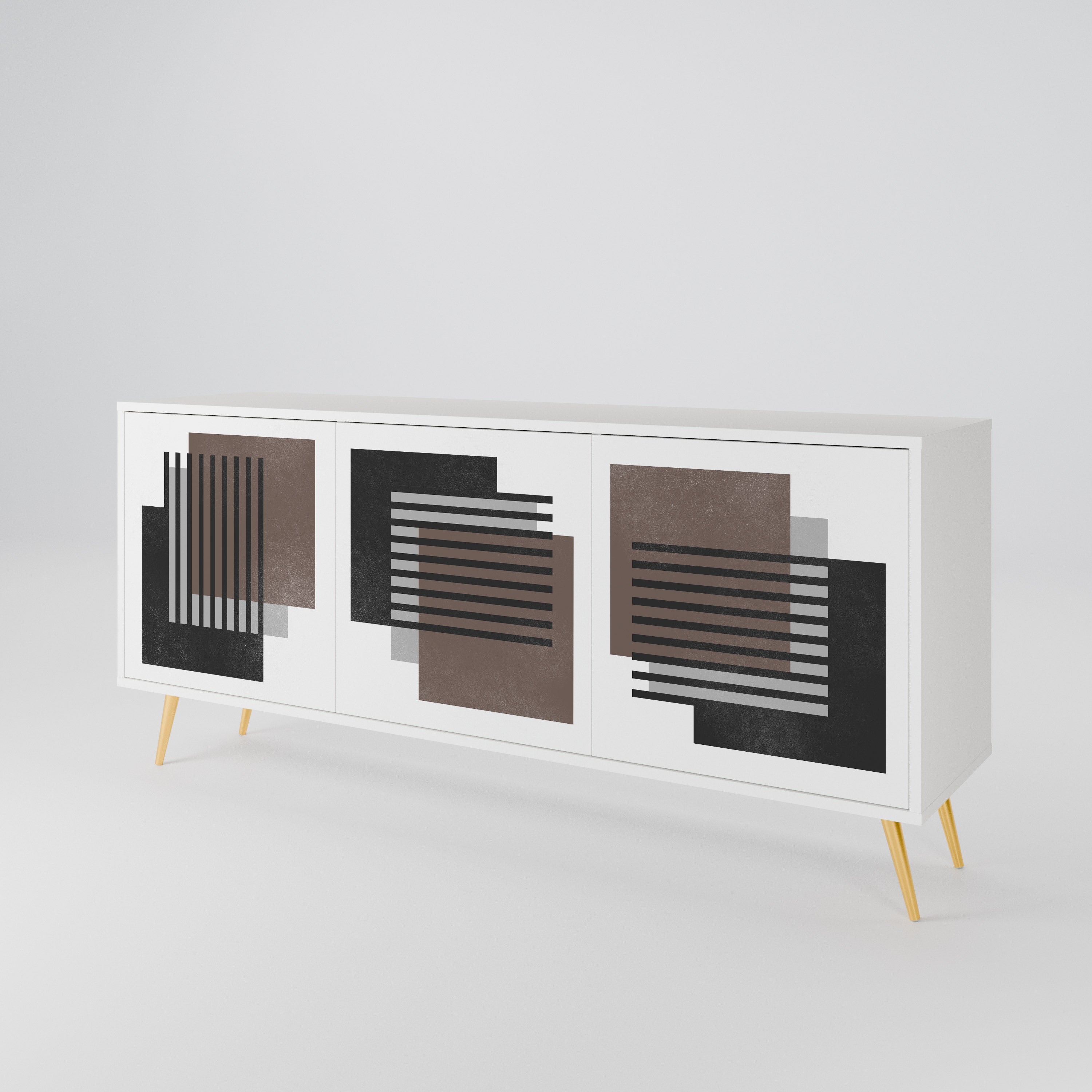 SHADOW SYNCHRONY Komoda 3-drzwiowa korpus Biały