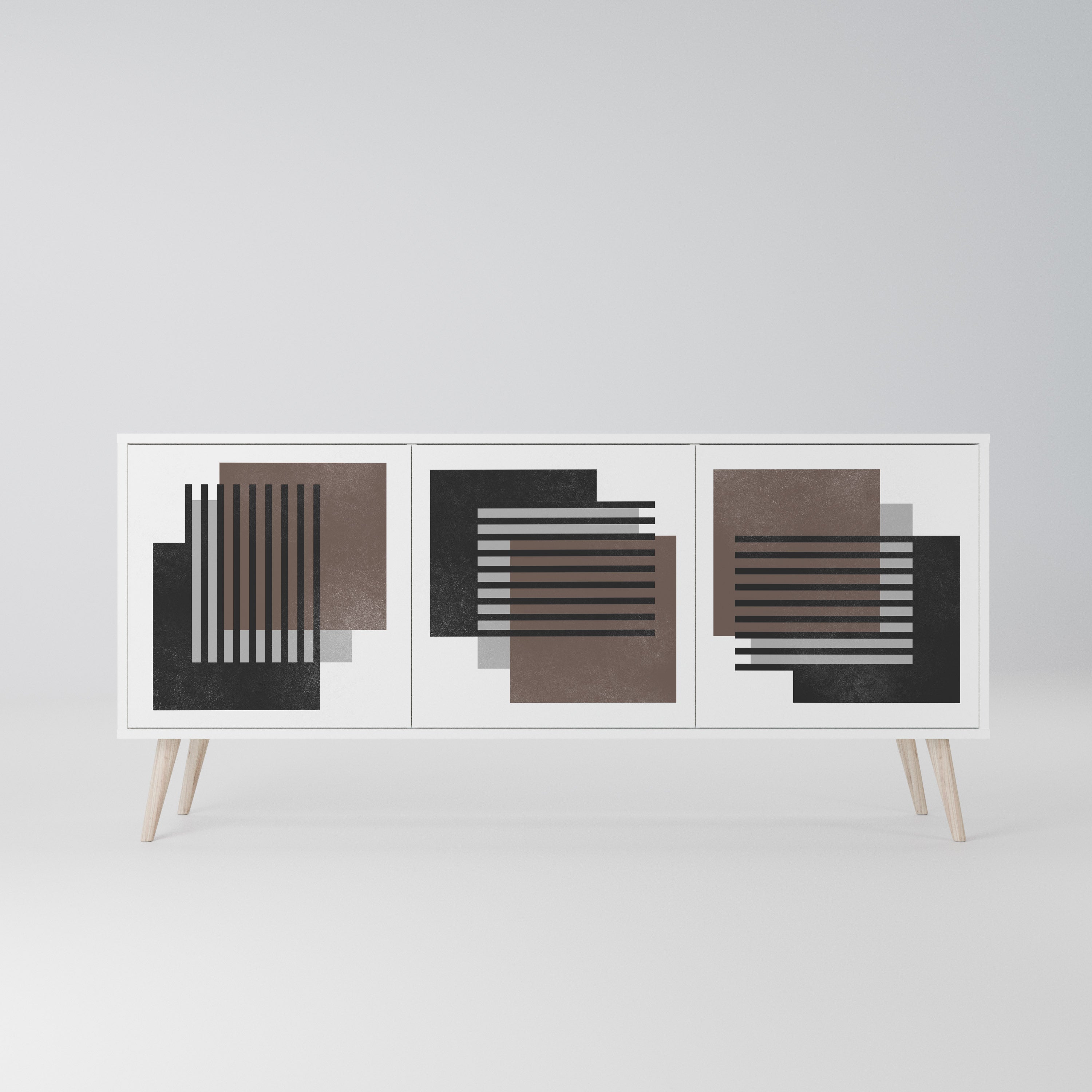 SHADOW SYNCHRONY Komoda 3-drzwiowa korpus Biały