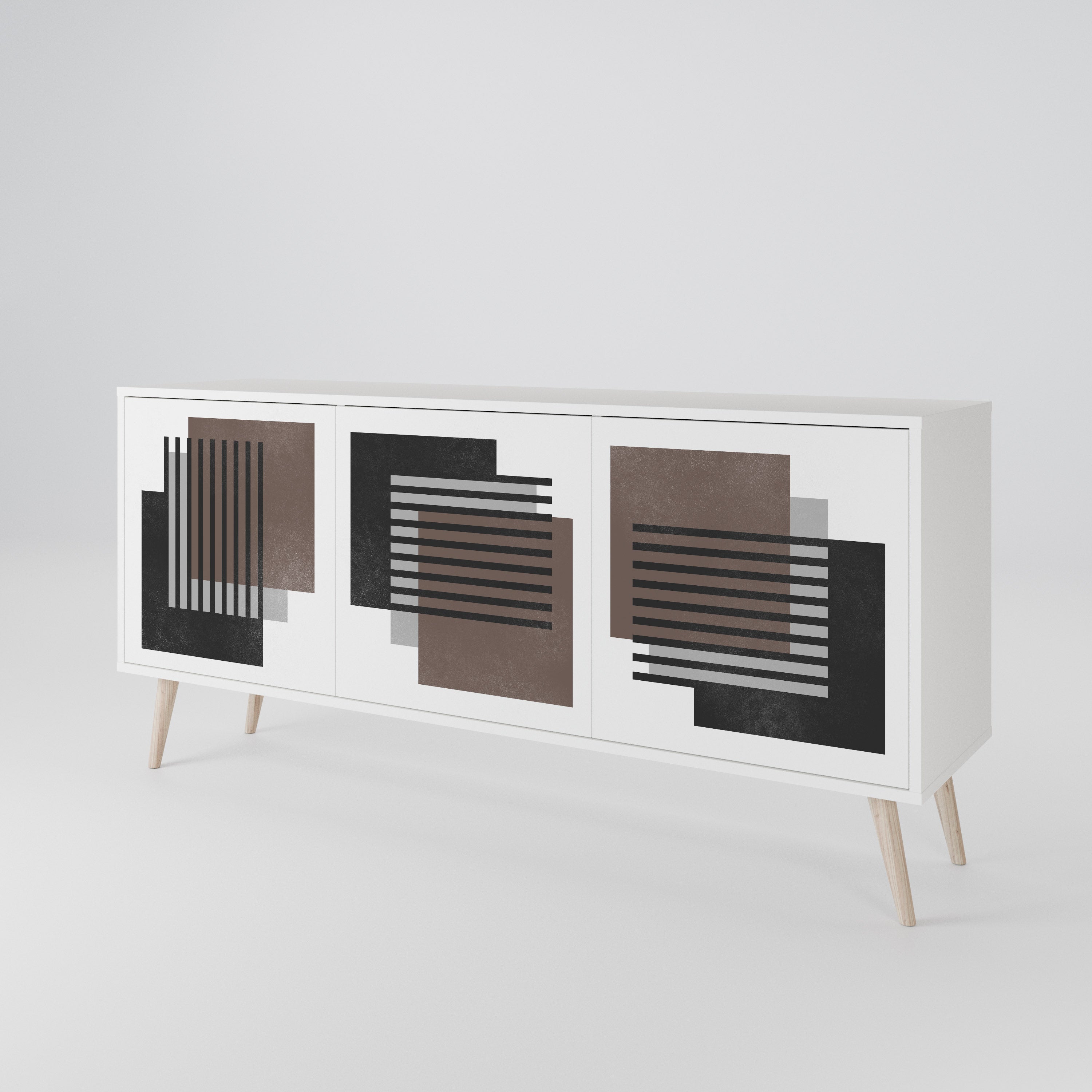 SHADOW SYNCHRONY Komoda 3-drzwiowa korpus Biały