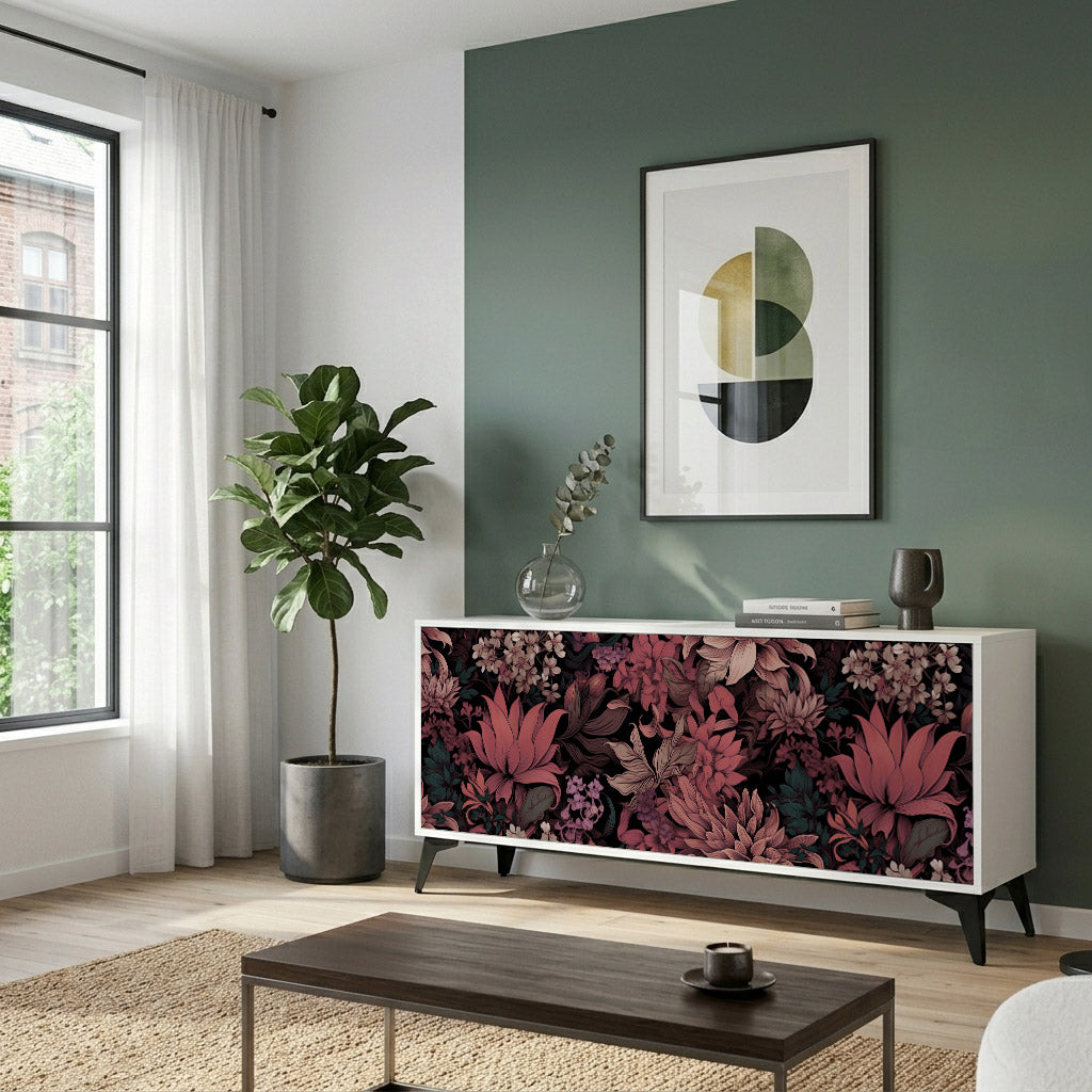 FLORAL WHISPER Komoda 3-drzwiowa korpus Biały