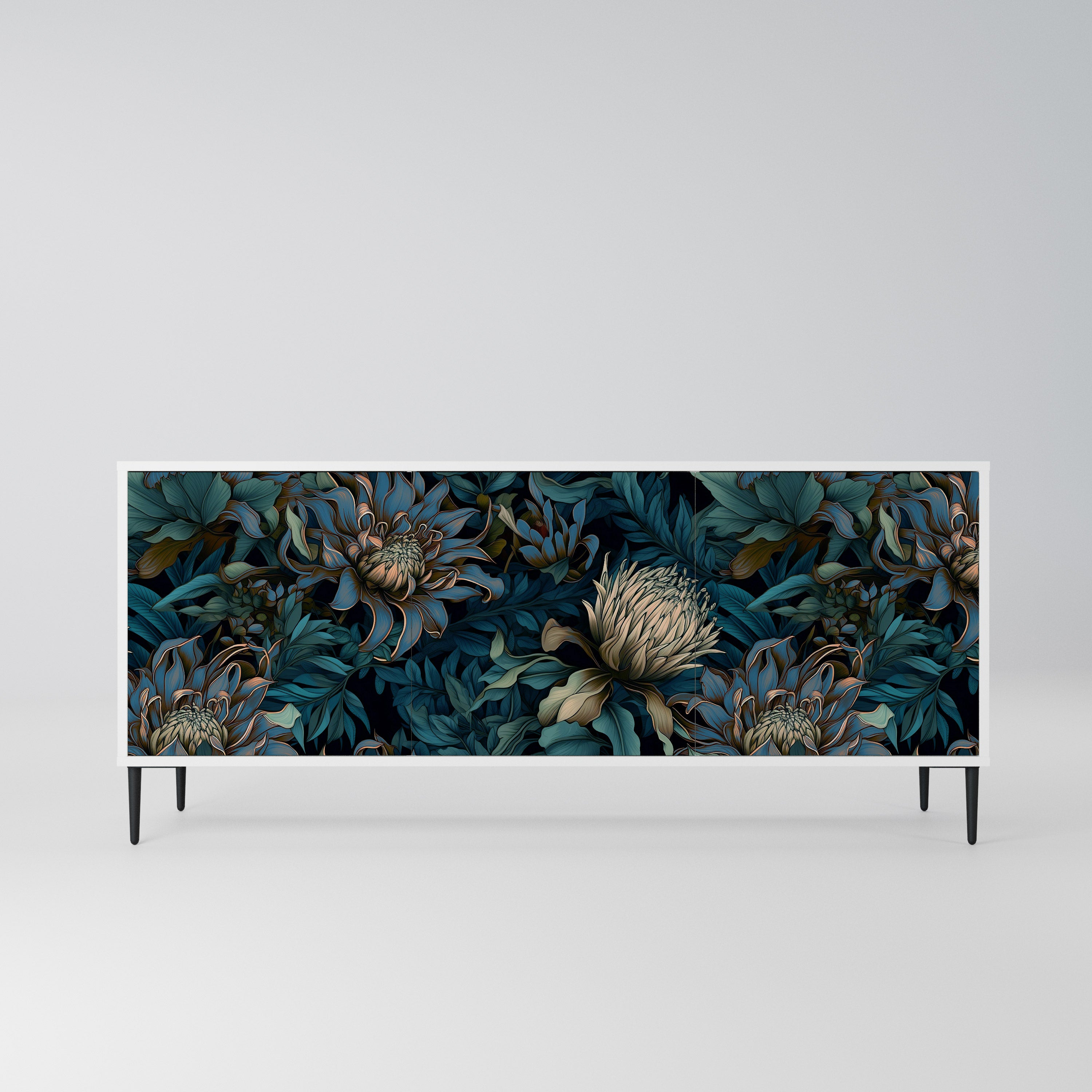 TWILIGHT BLOOM Komoda 3-drzwiowa korpus Biały