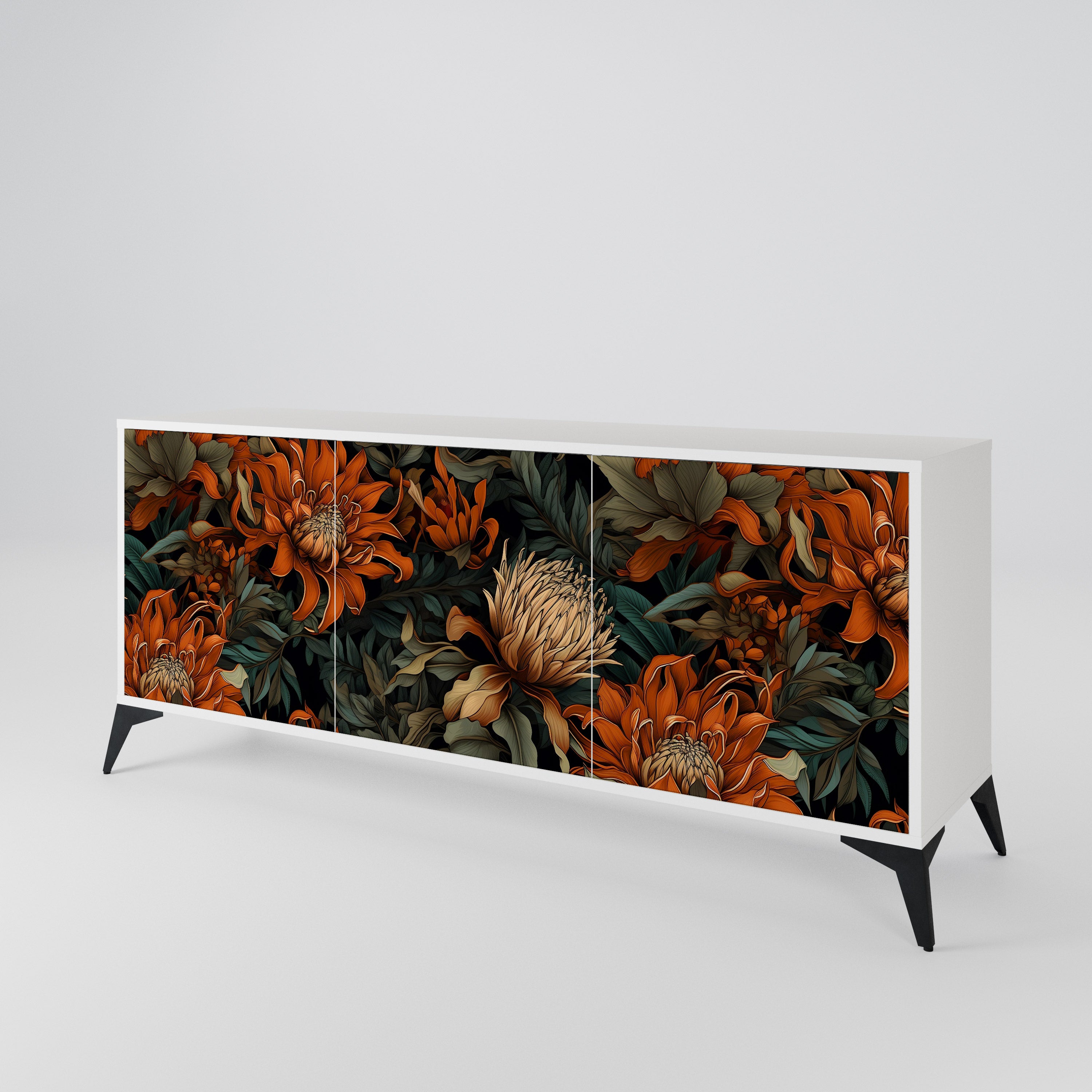 DAWN BLOOM Komoda 3-drzwiowa korpus Biały