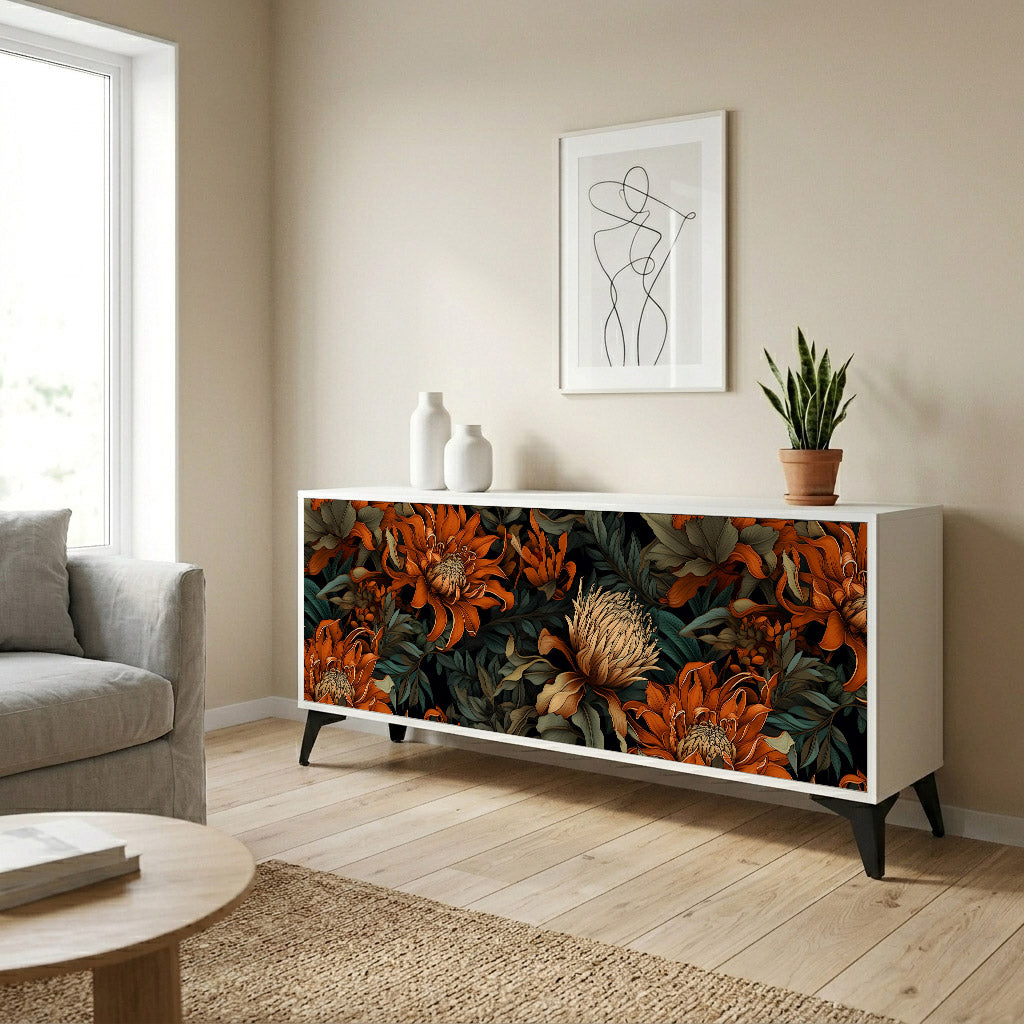 DAWN BLOOM Komoda 3-drzwiowa korpus Biały