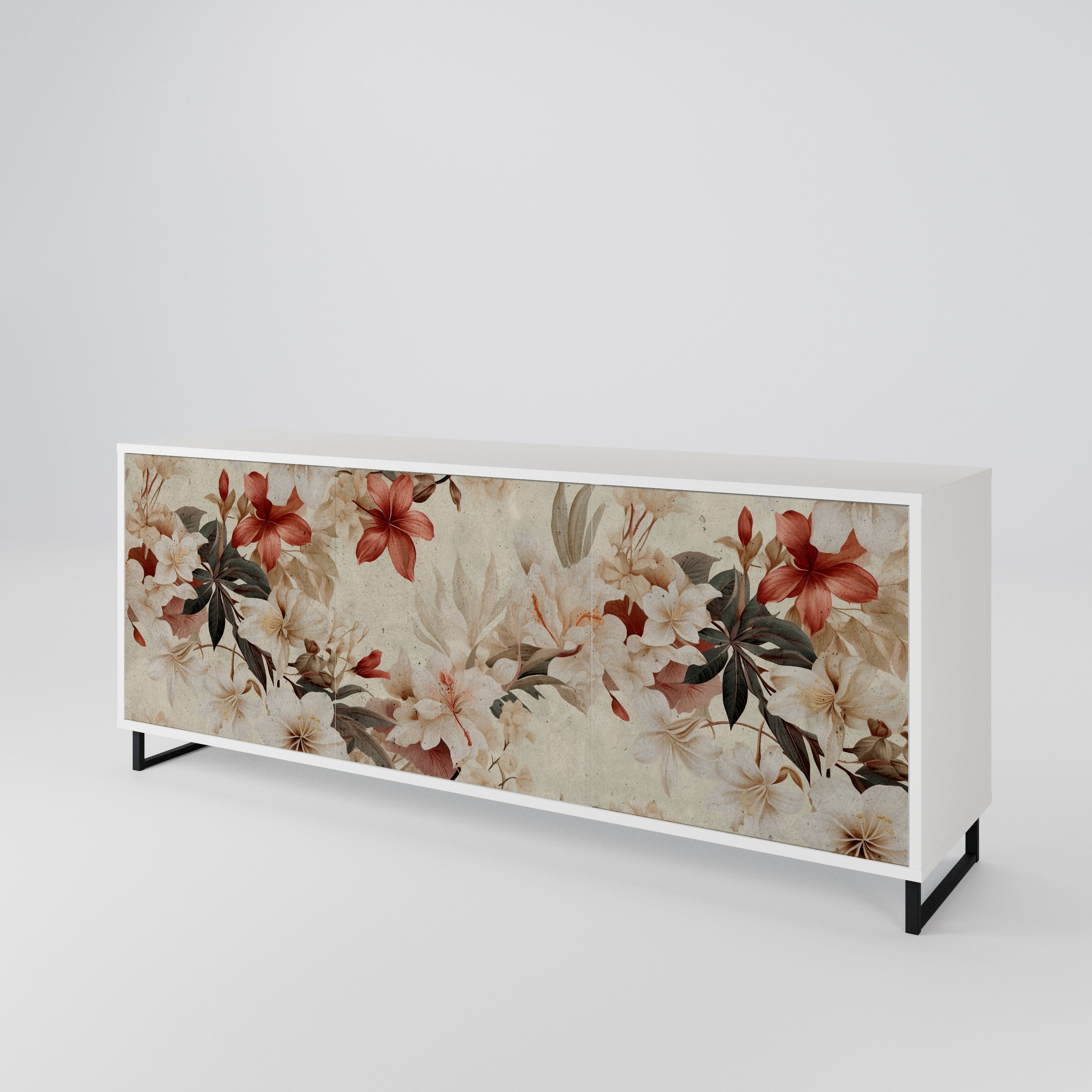 PETAL HARMONY Komoda 3-drzwiowa korpus Biały