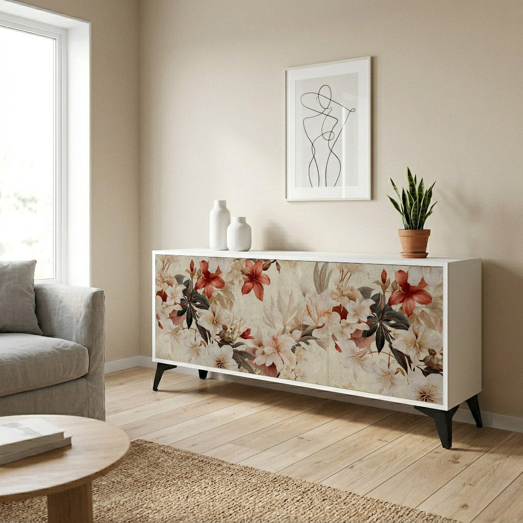 PETAL HARMONY Komoda 3-drzwiowa korpus Biały
