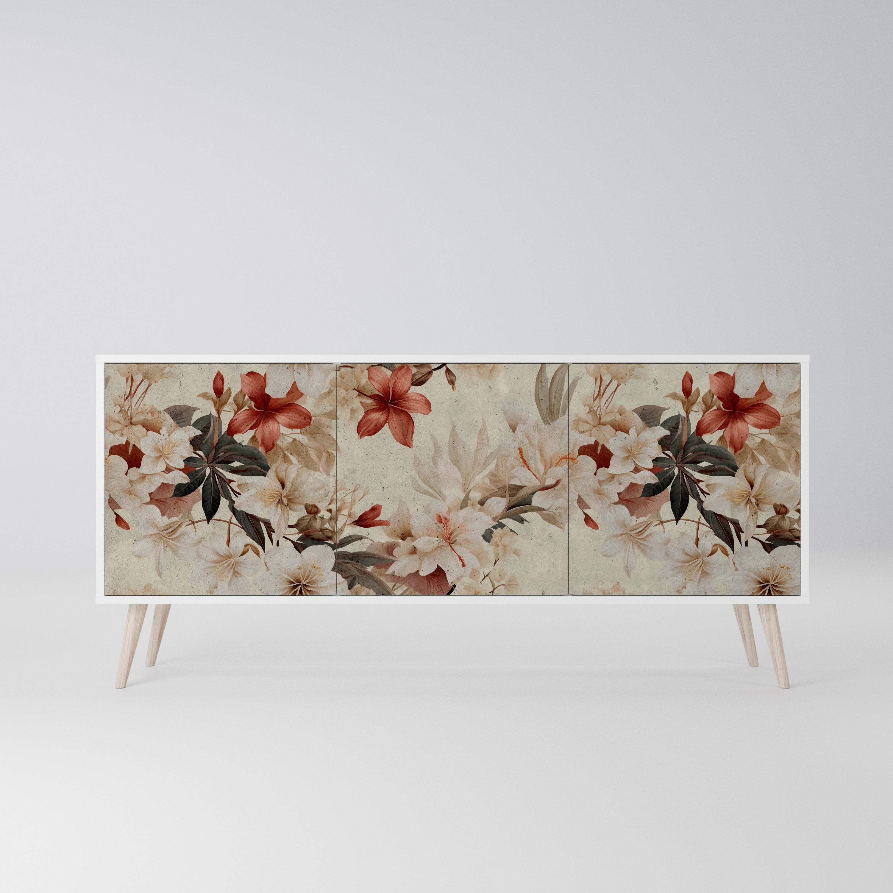 PETAL HARMONY Komoda 3-drzwiowa korpus Biały