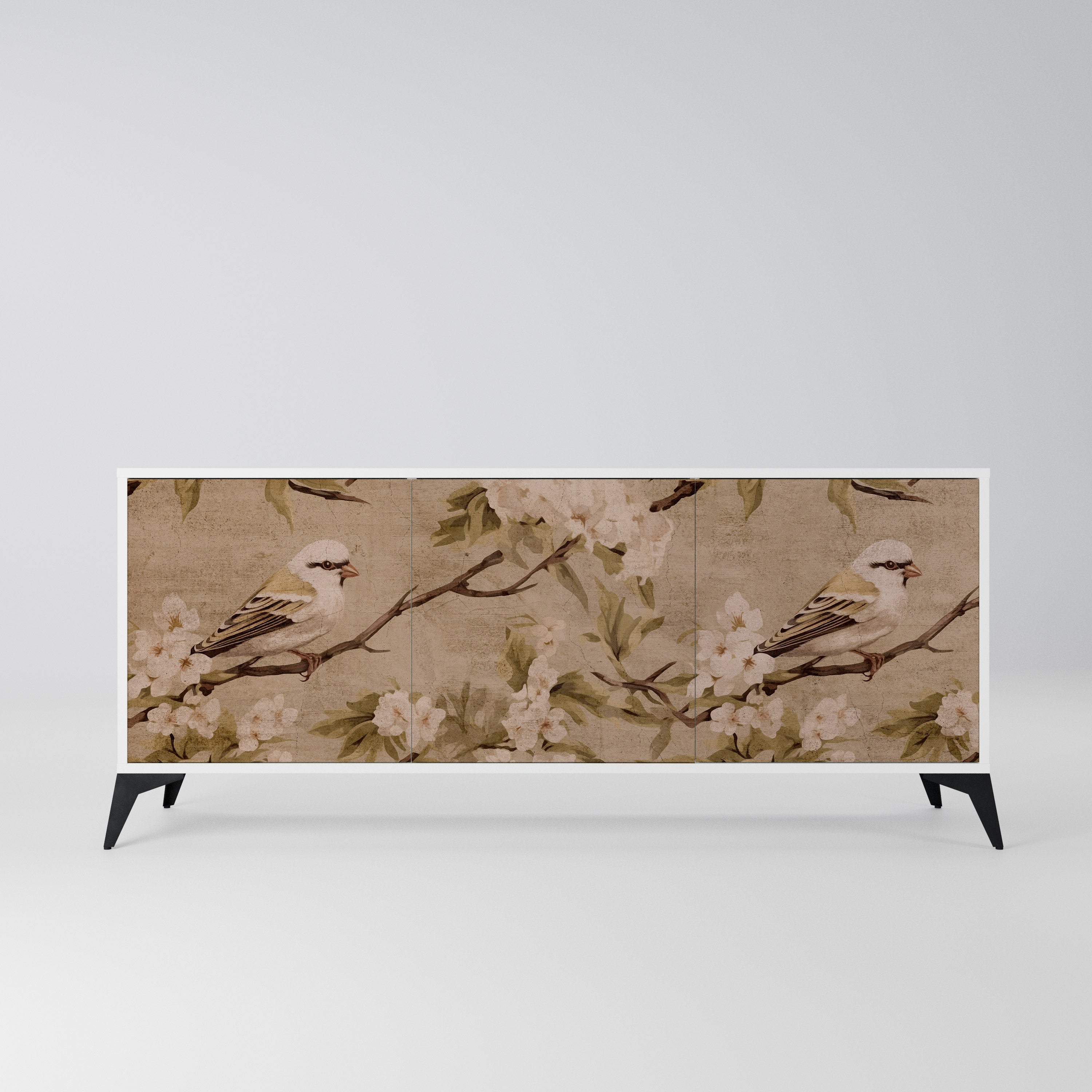 PETAL DISTINGUISH Komoda 3-drzwiowa korpus Biały