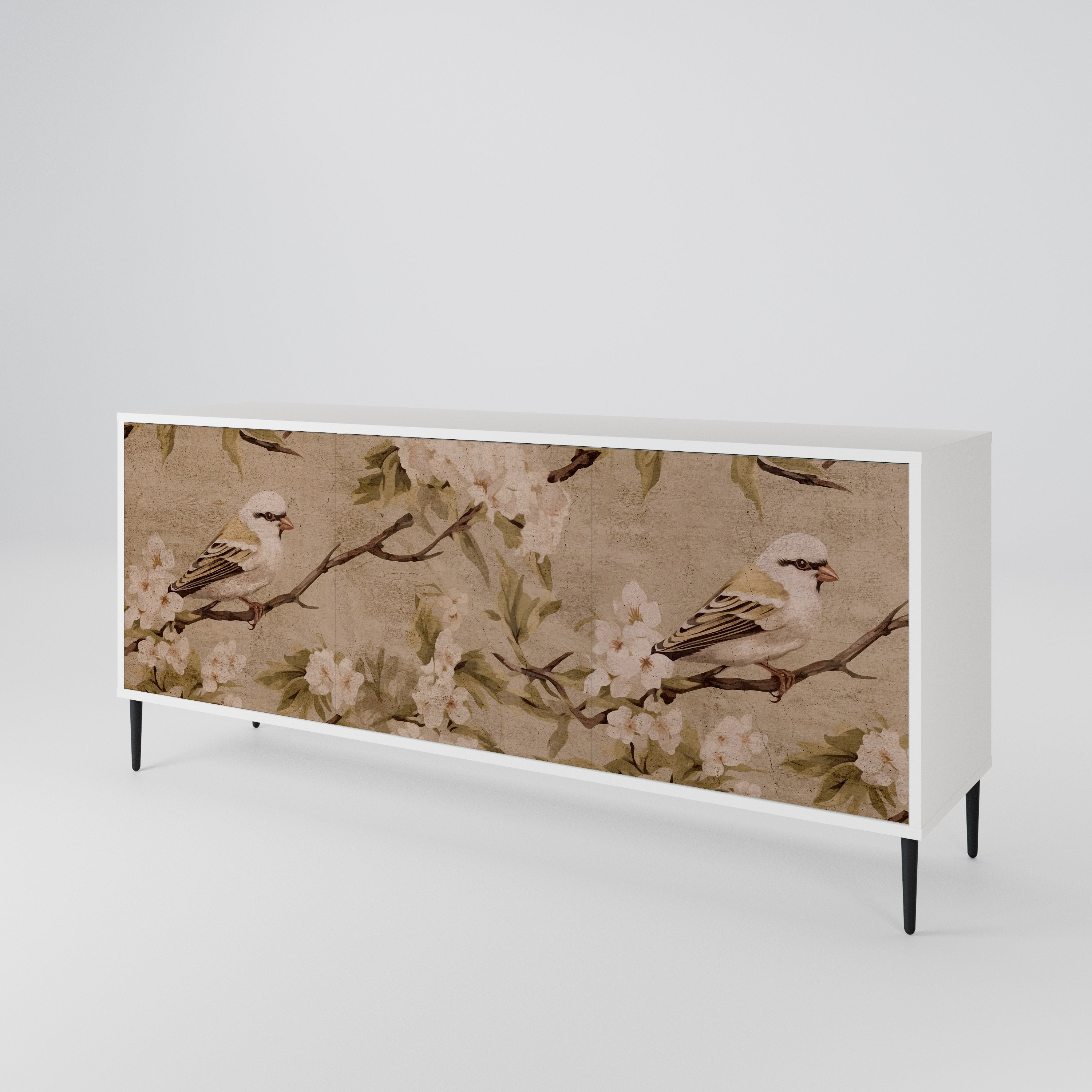 PETAL DISTINGUISH Komoda 3-drzwiowa korpus Biały