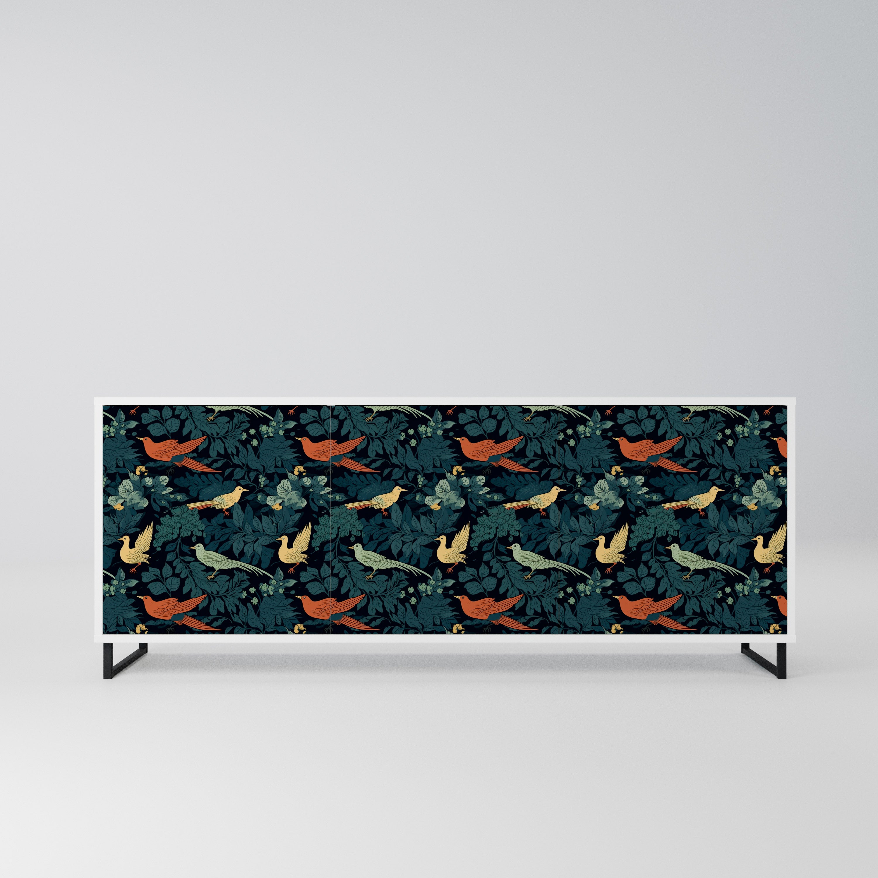 FOWL ORNAMENT Komoda 3-drzwiowa korpus Biały