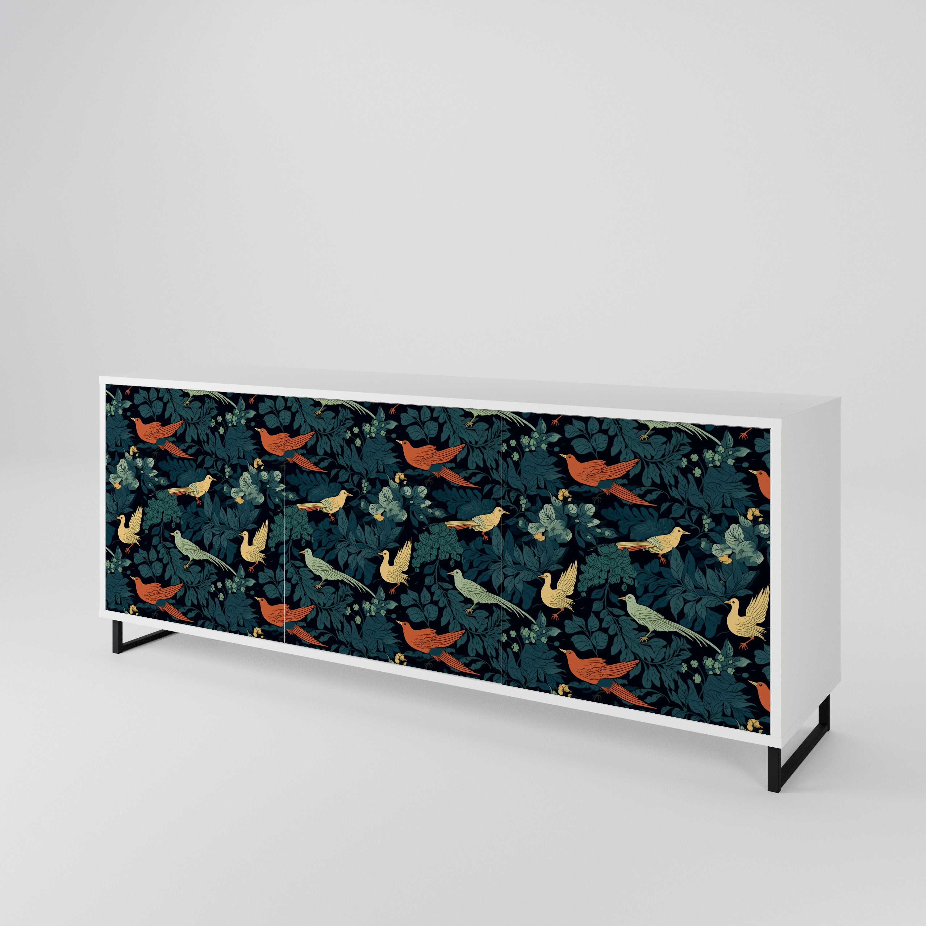 FOWL ORNAMENT Komoda 3-drzwiowa korpus Biały