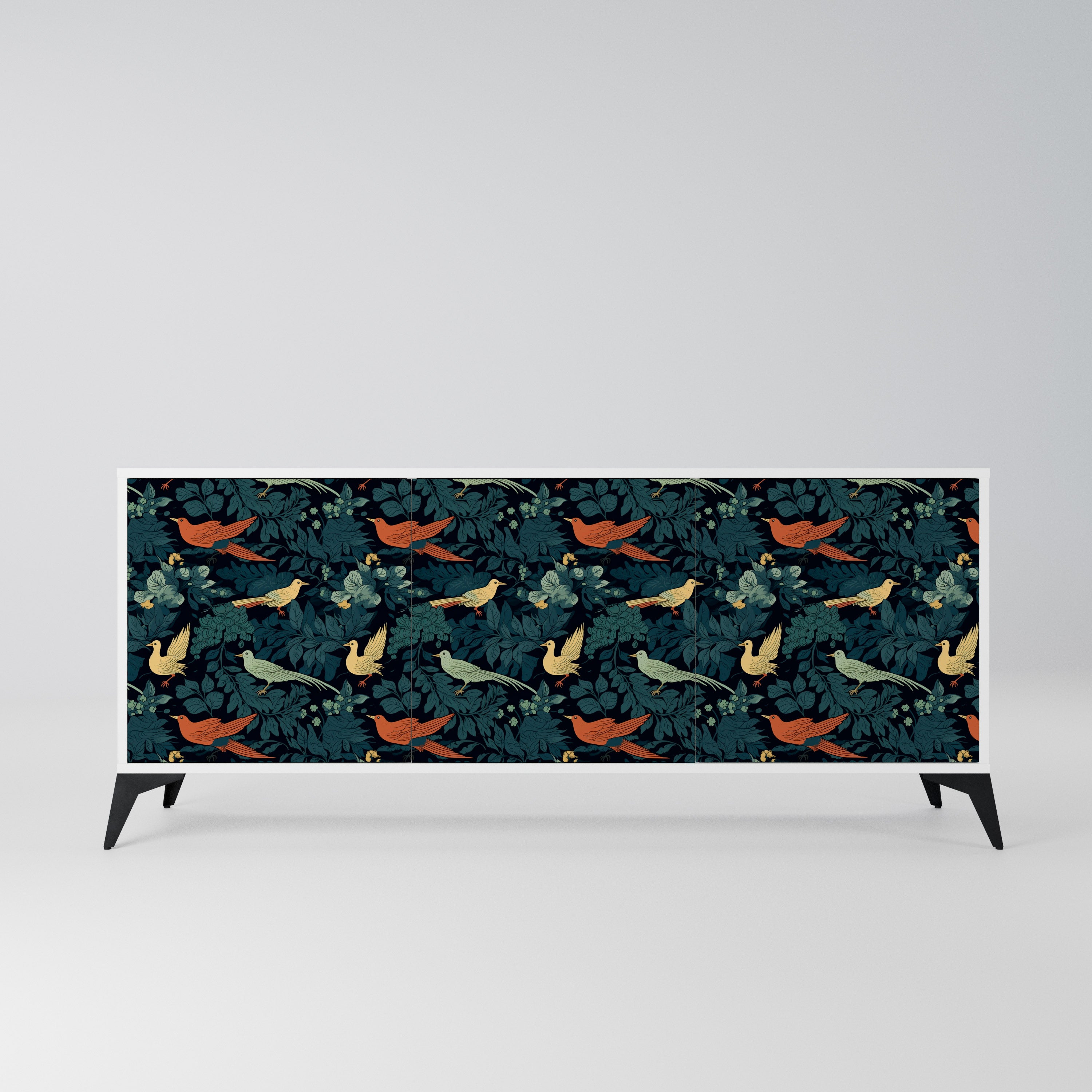 FOWL ORNAMENT Komoda 3-drzwiowa korpus Biały