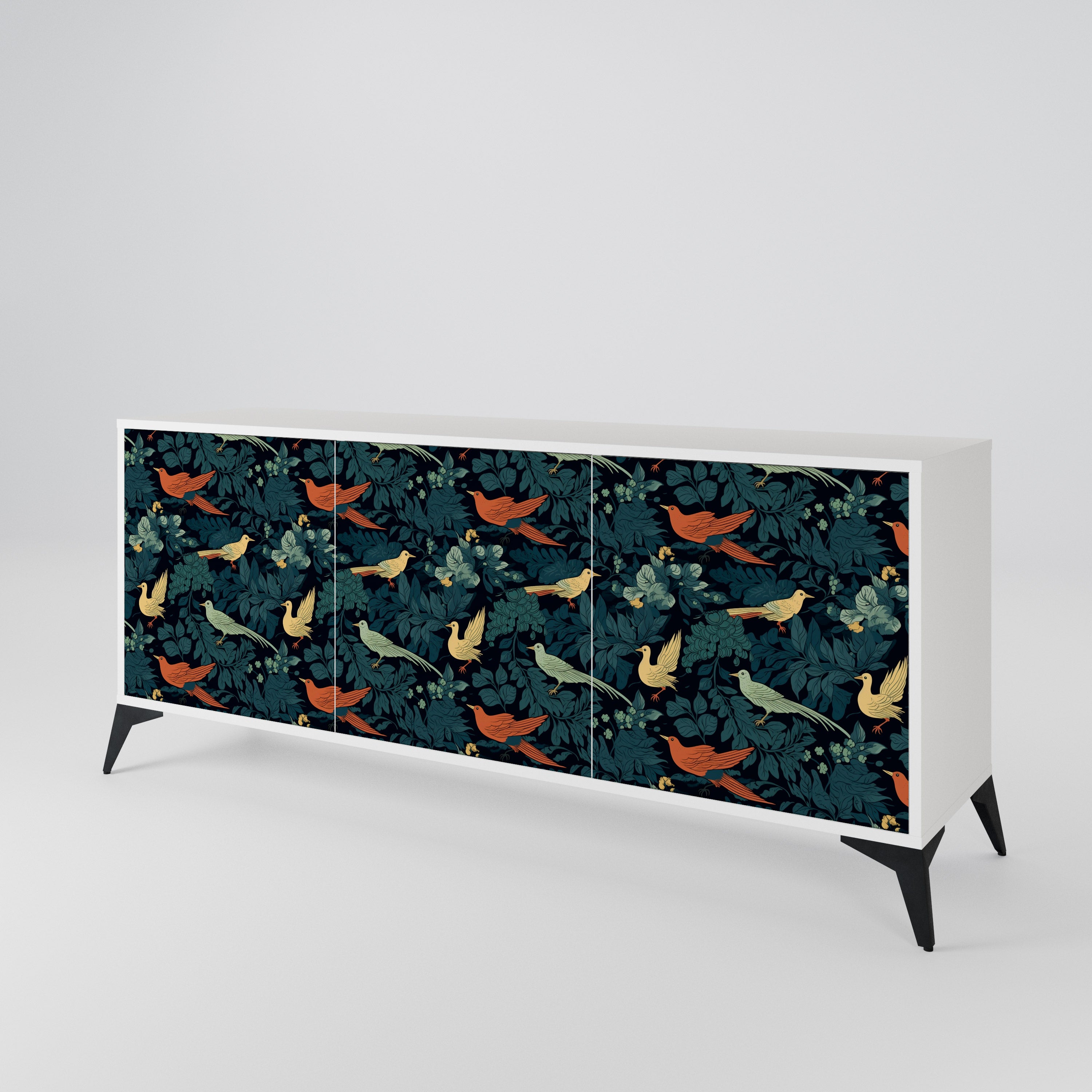 FOWL ORNAMENT Komoda 3-drzwiowa korpus Biały