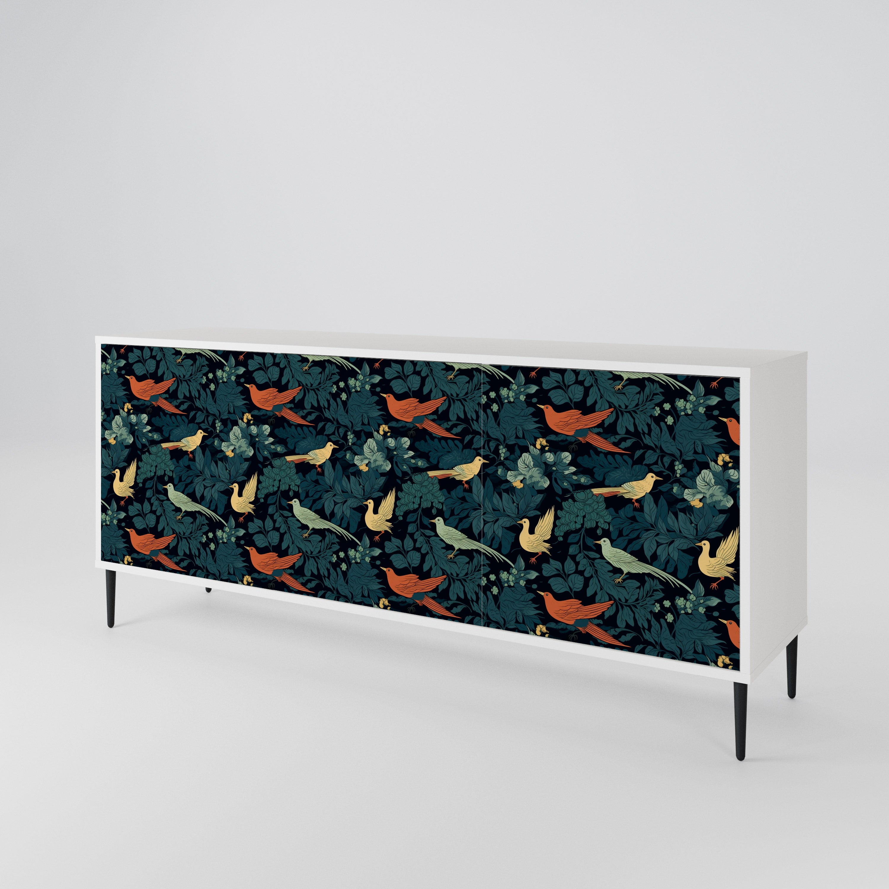 FOWL ORNAMENT Komoda 3-drzwiowa korpus Biały