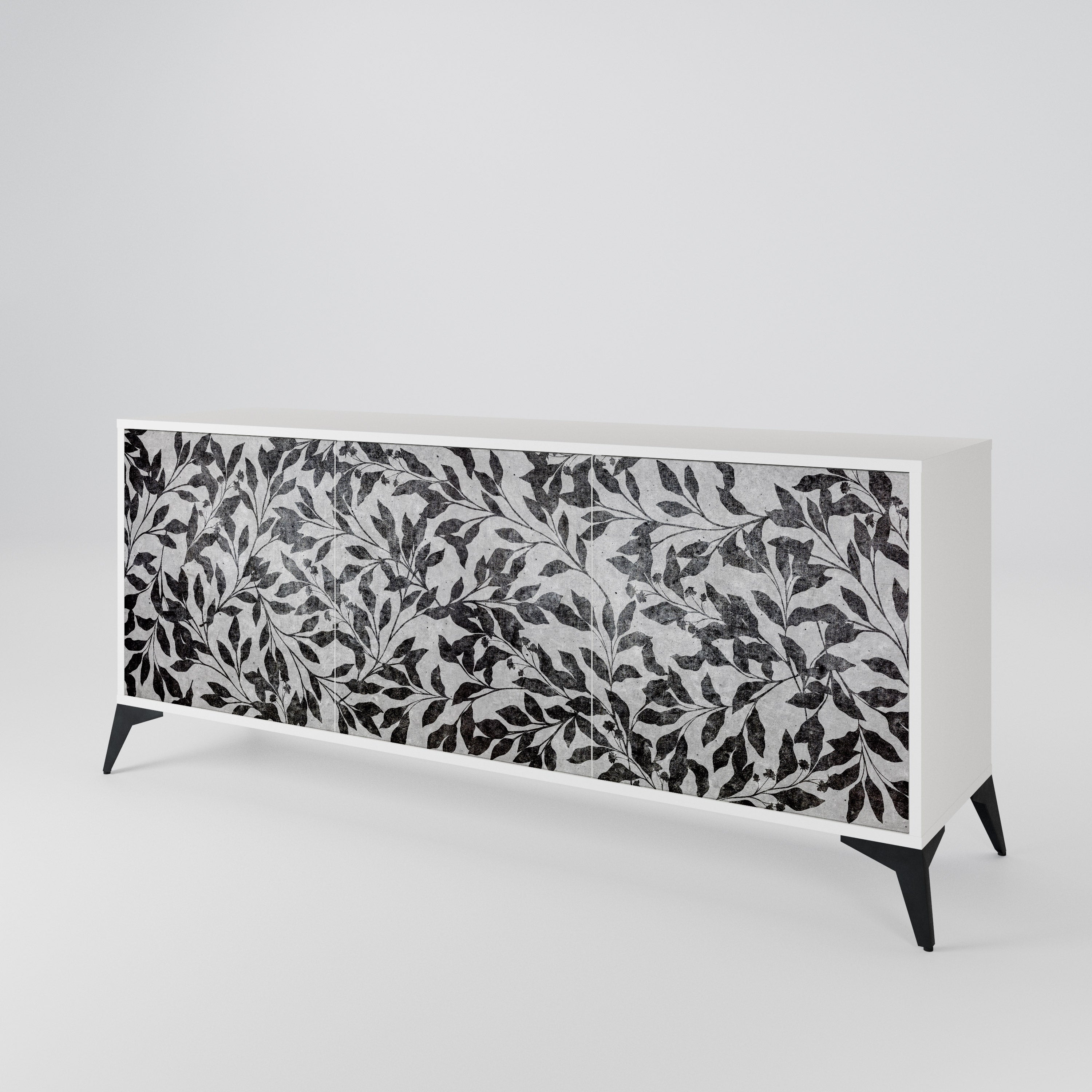 CHARCOAL SPROUT Komoda 3-drzwiowa korpus Biały