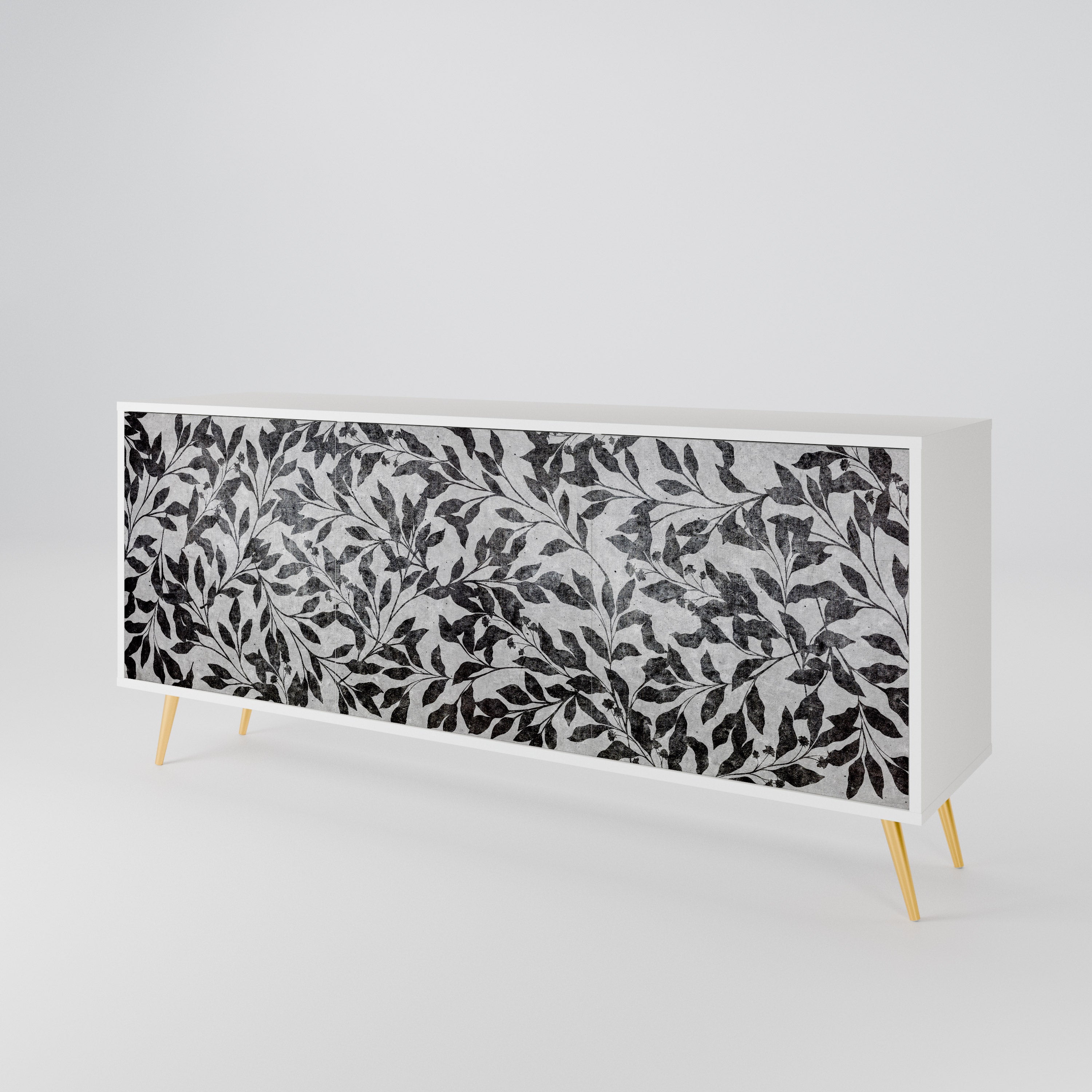 CHARCOAL SPROUT Komoda 3-drzwiowa korpus Biały