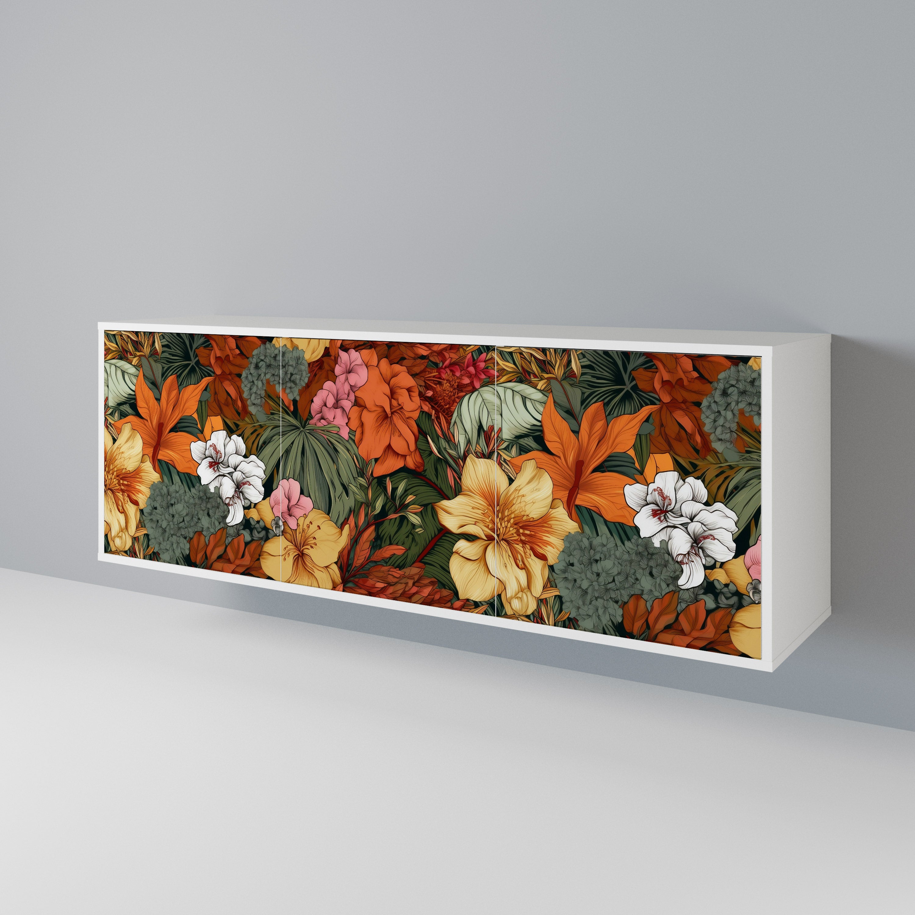 RADIANT FLORA Komoda 3-drzwiowa korpus Biały