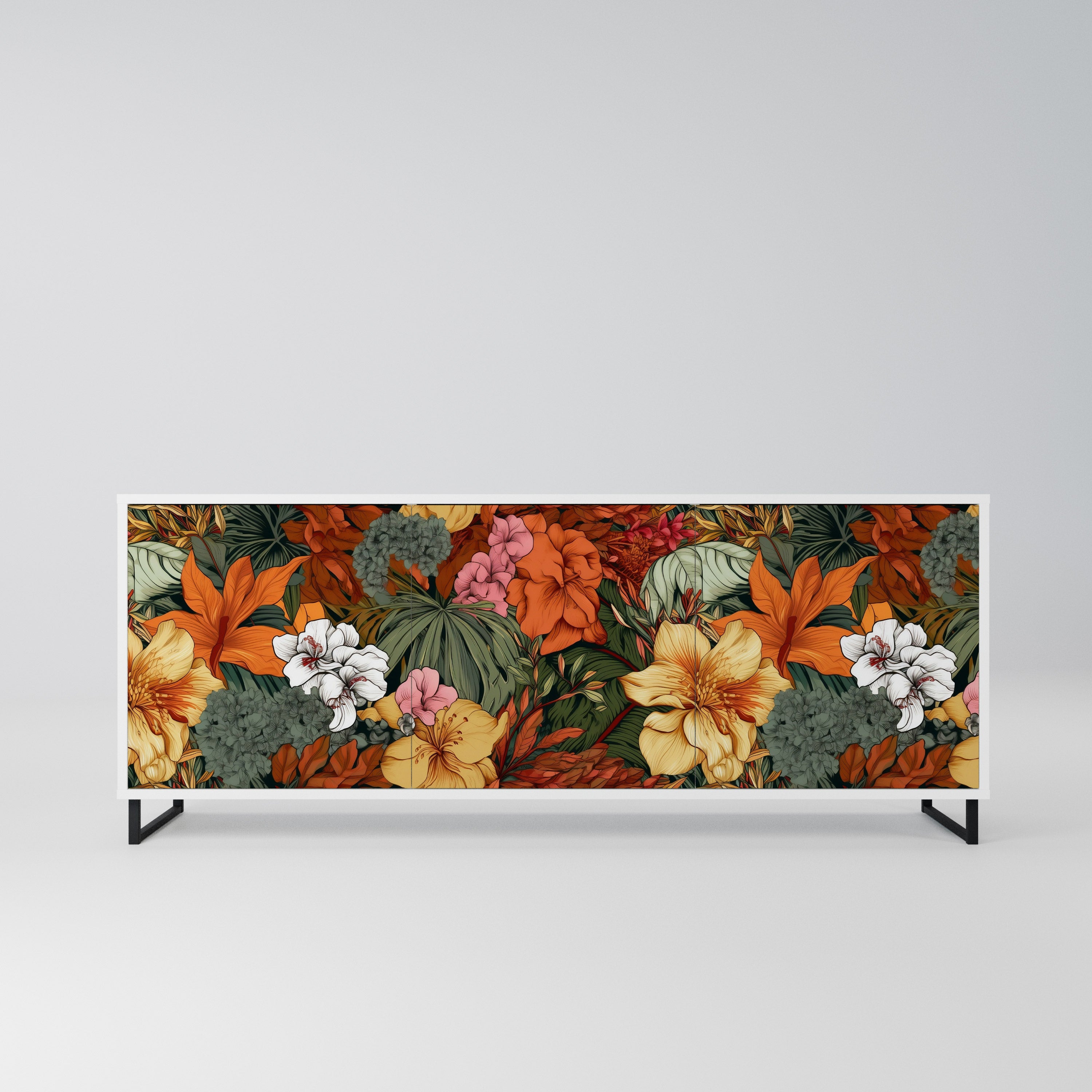 RADIANT FLORA Komoda 3-drzwiowa korpus Biały