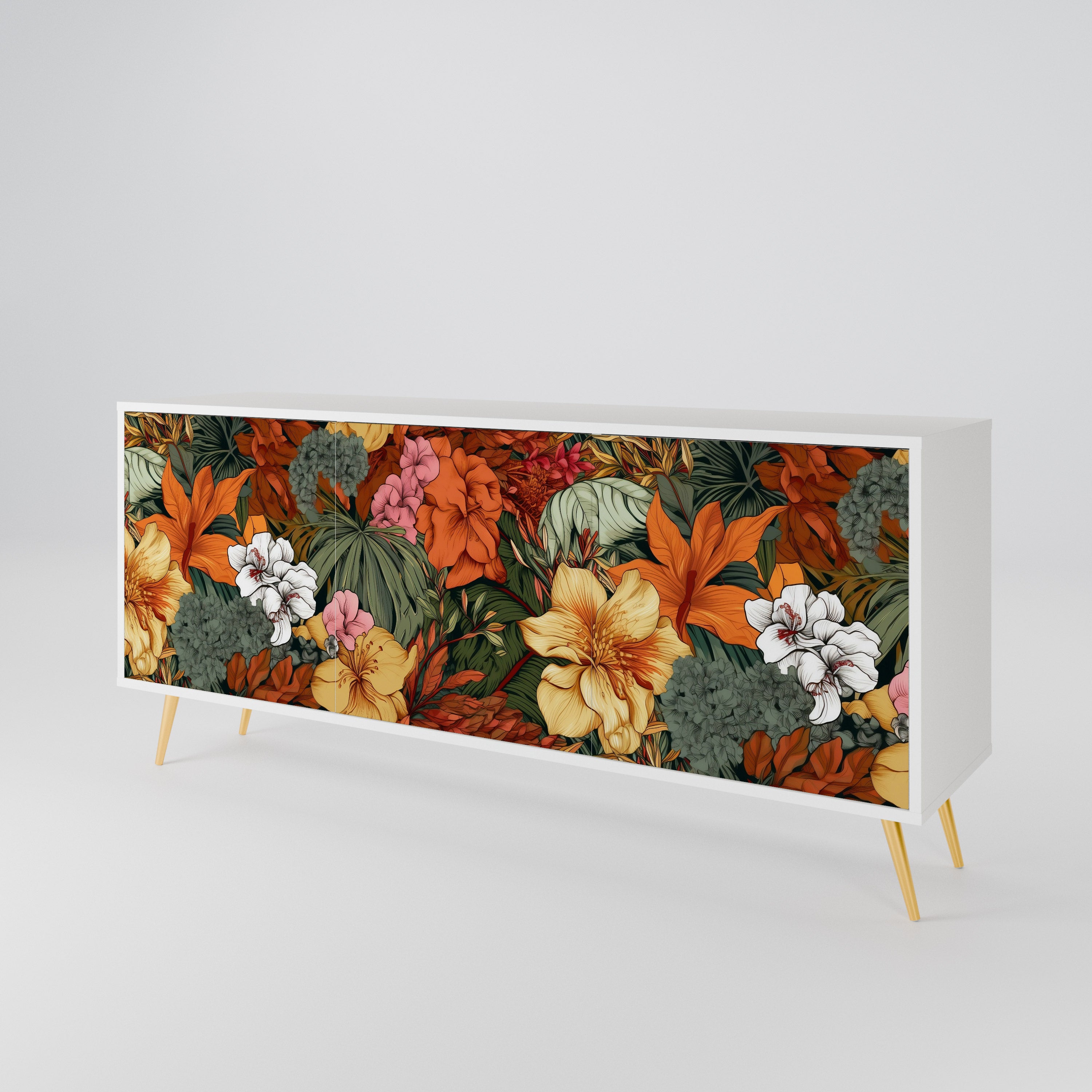 RADIANT FLORA Komoda 3-drzwiowa korpus Biały