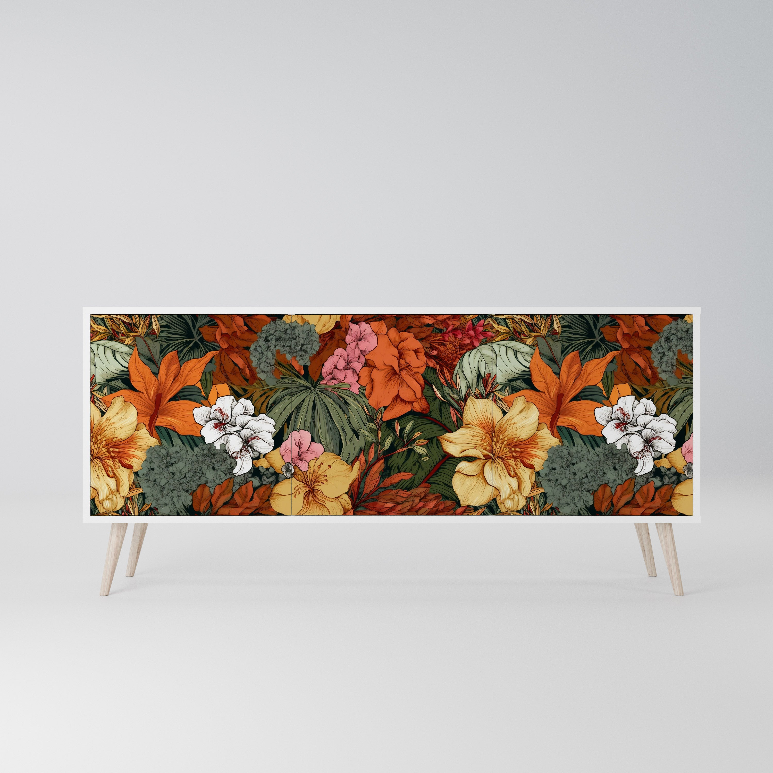 RADIANT FLORA Komoda 3-drzwiowa korpus Biały