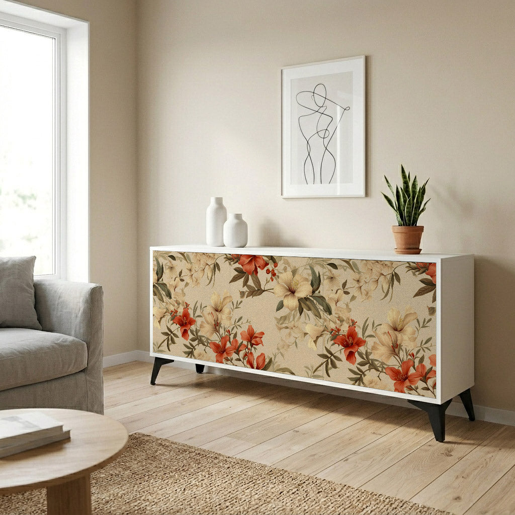 BLOOMING HARMONY Komoda 3-drzwiowa korpus Biały