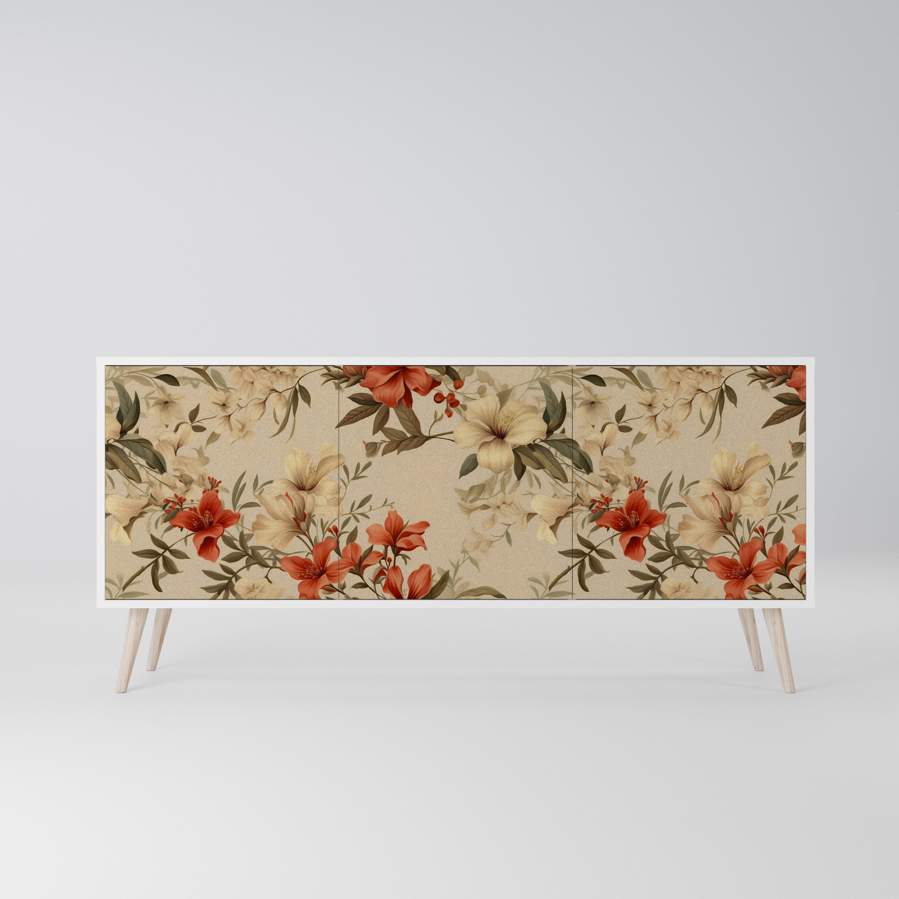 BLOOMING HARMONY Komoda 3-drzwiowa korpus Biały
