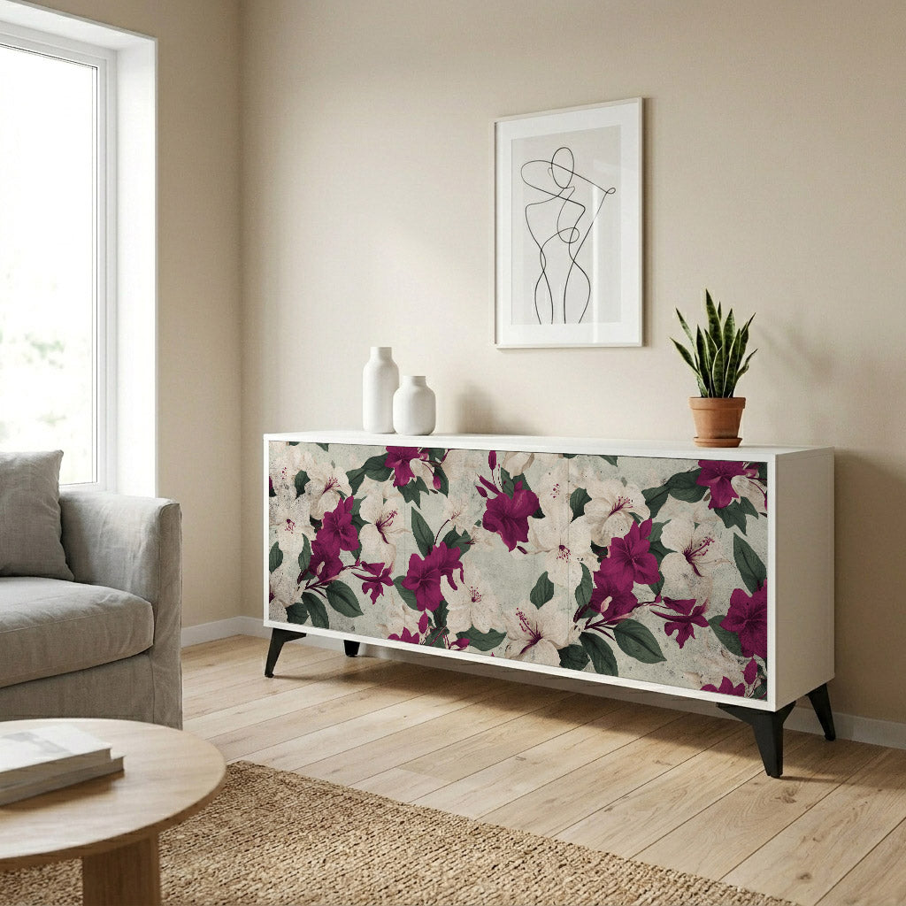 FLOWERET DREAM Komoda 3-drzwiowa korpus Biały