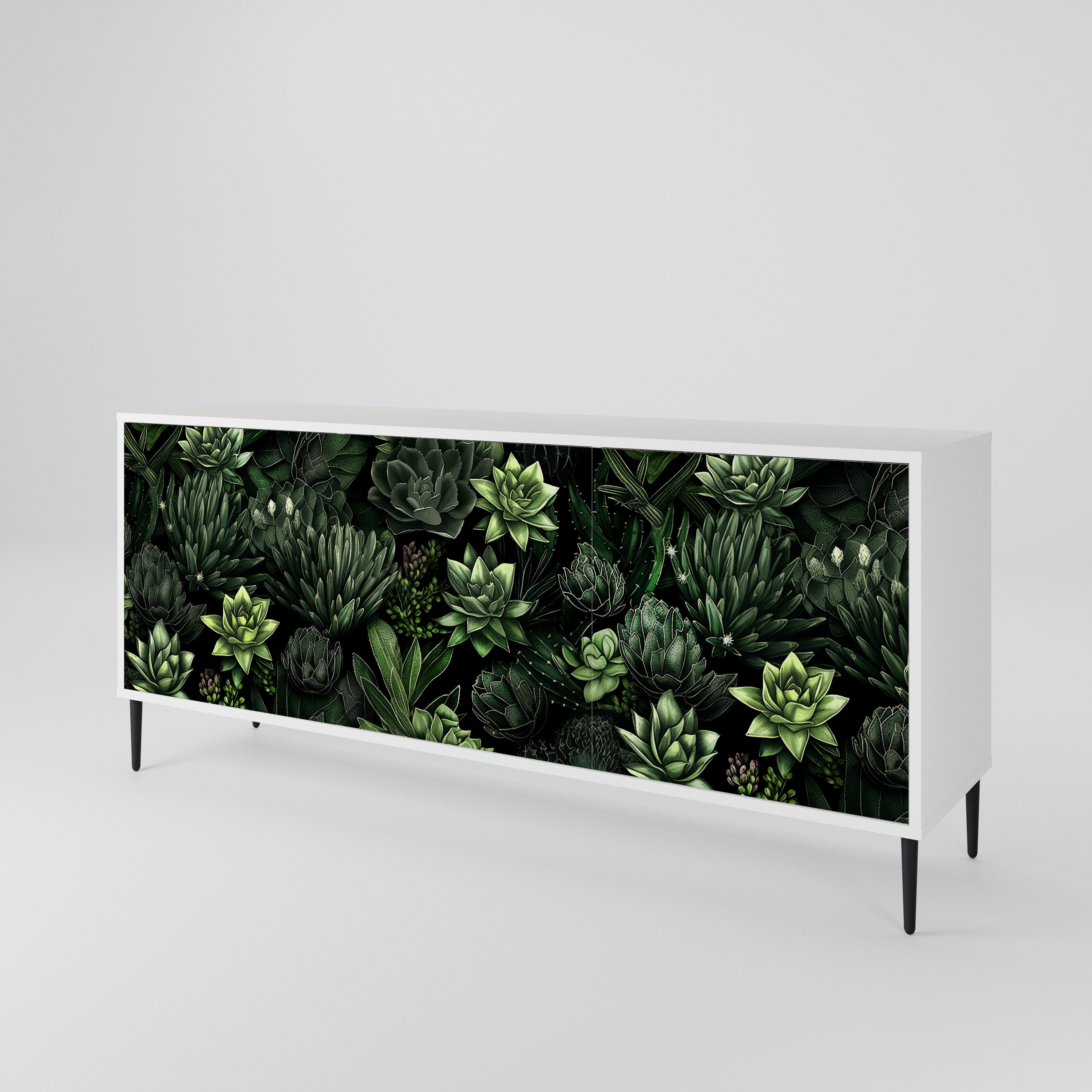 SUCCULENT JUNGLE Komoda 3-drzwiowa korpus Biały