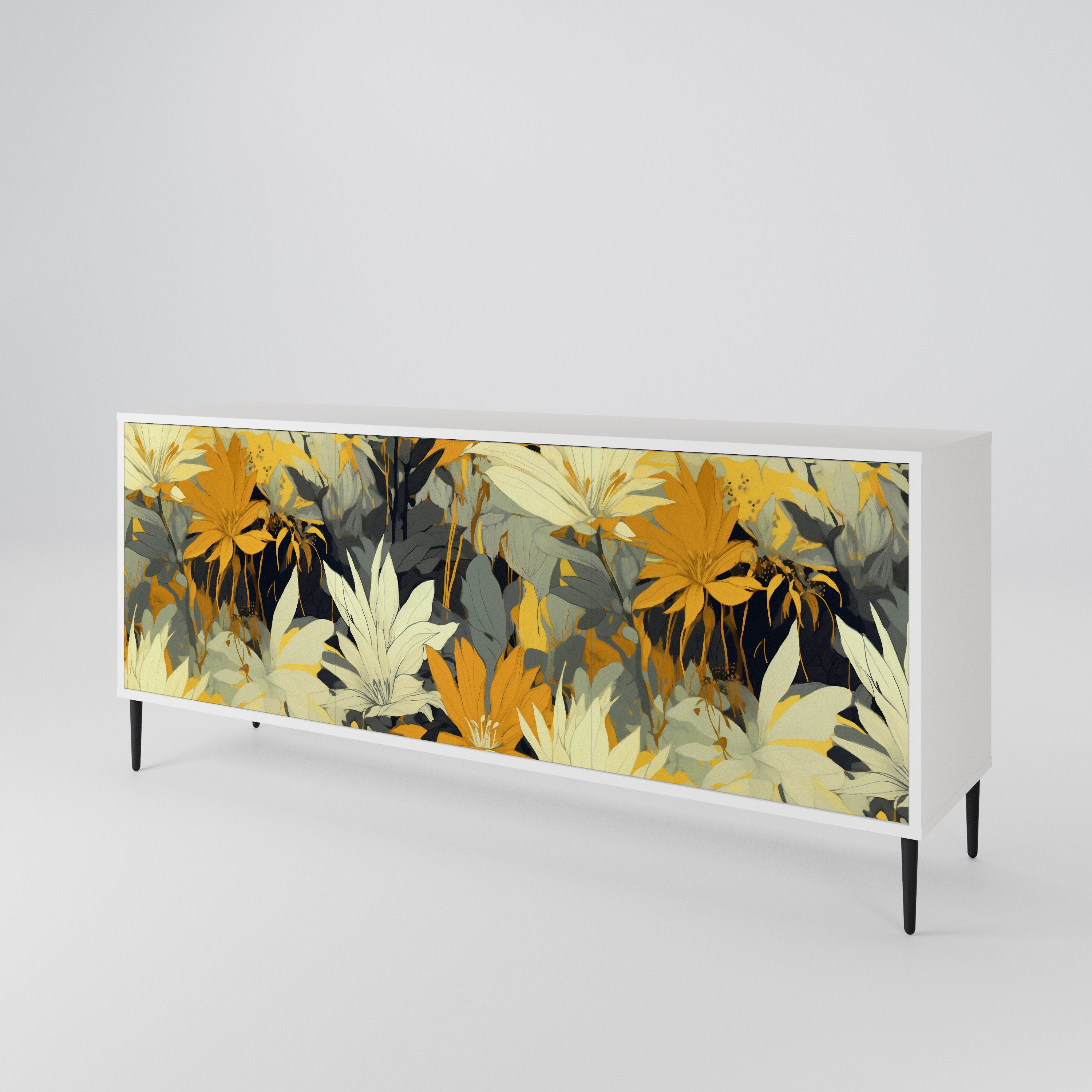 SUNKISSED LILY Komoda 3-drzwiowa korpus Biały
