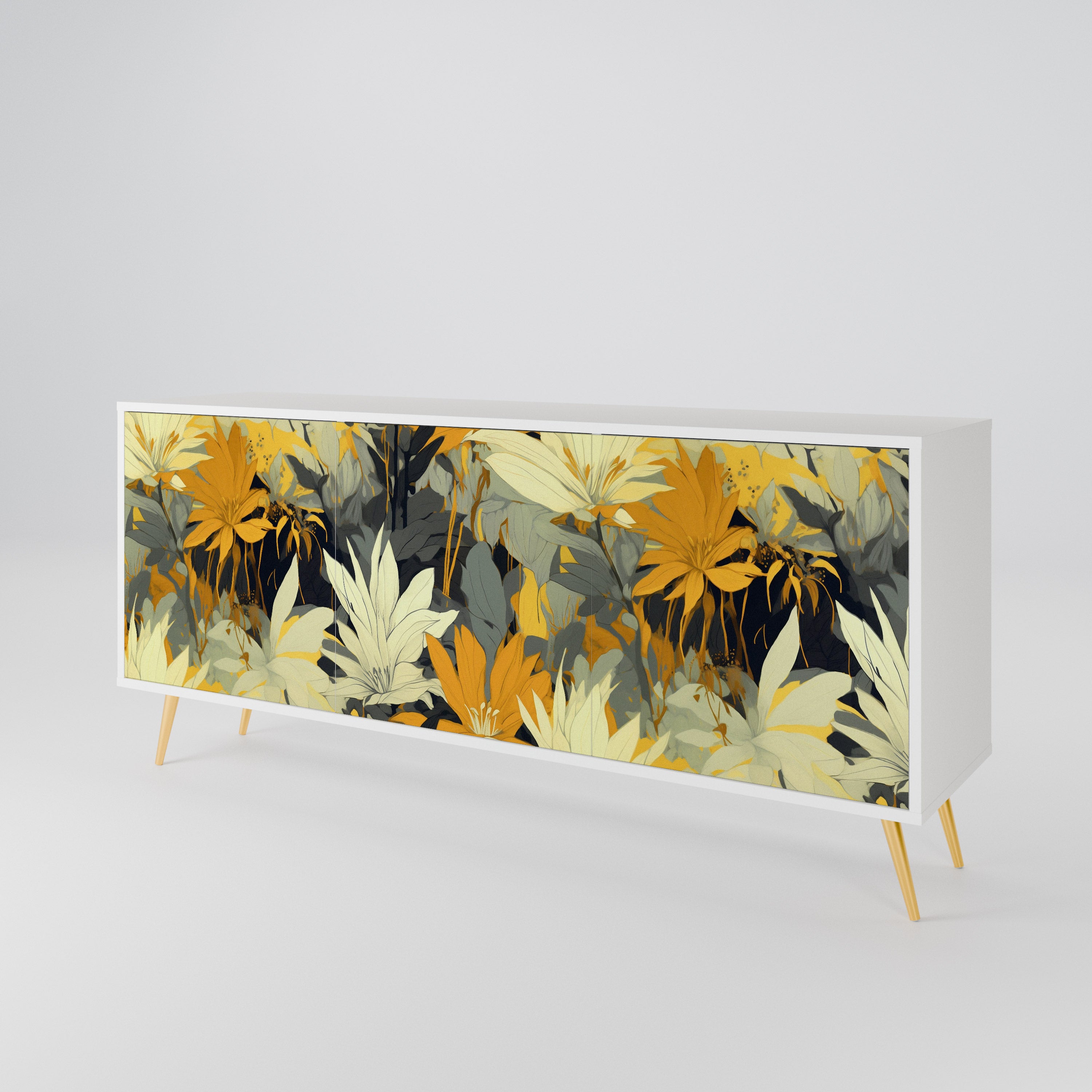 SUNKISSED LILY Komoda 3-drzwiowa korpus Biały