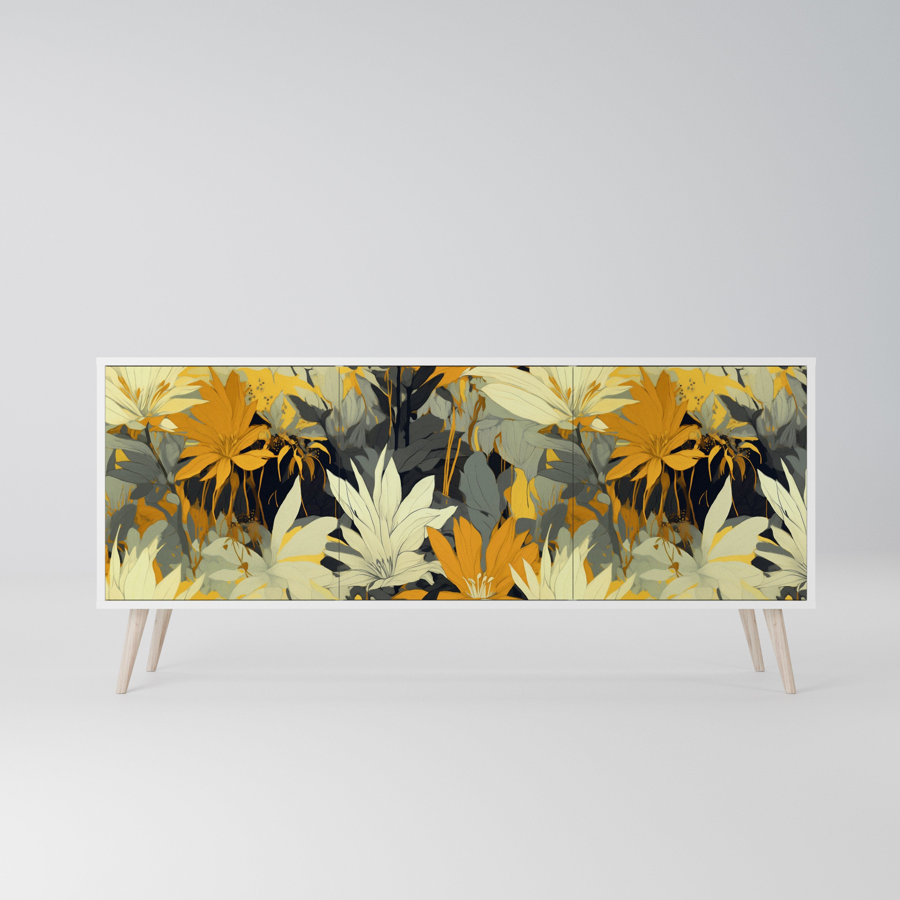 SUNKISSED LILY Komoda 3-drzwiowa korpus Biały