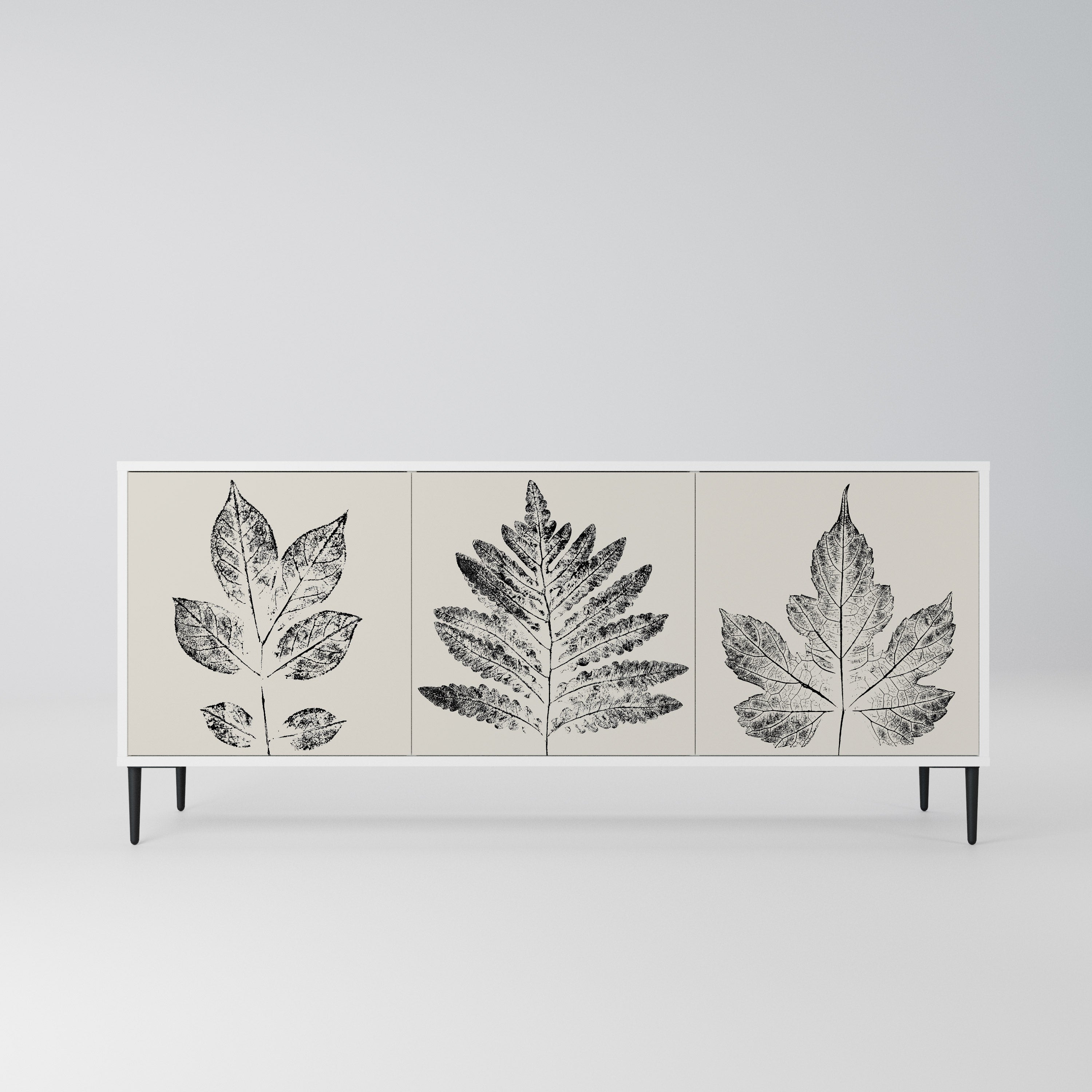 LEAFY STAMPS Komoda 3-drzwiowa korpus Biały